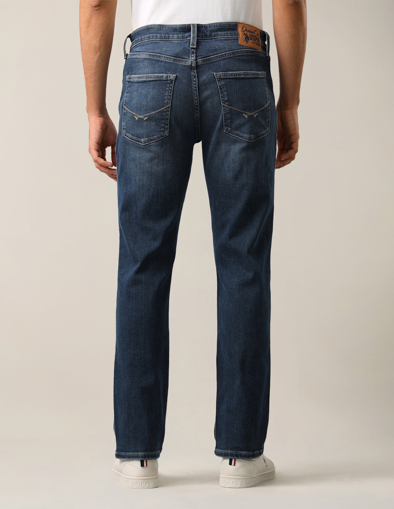 Harold Slim Straight Fit Blue Jeans Dark Blue - U.S. Polo Assn. India | Large