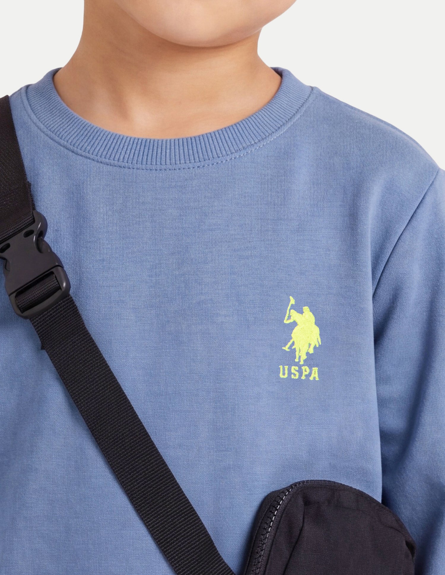 Solid Regular Fit Sweatshirt Dark Blue - U.S. Polo Assn. India | Large
