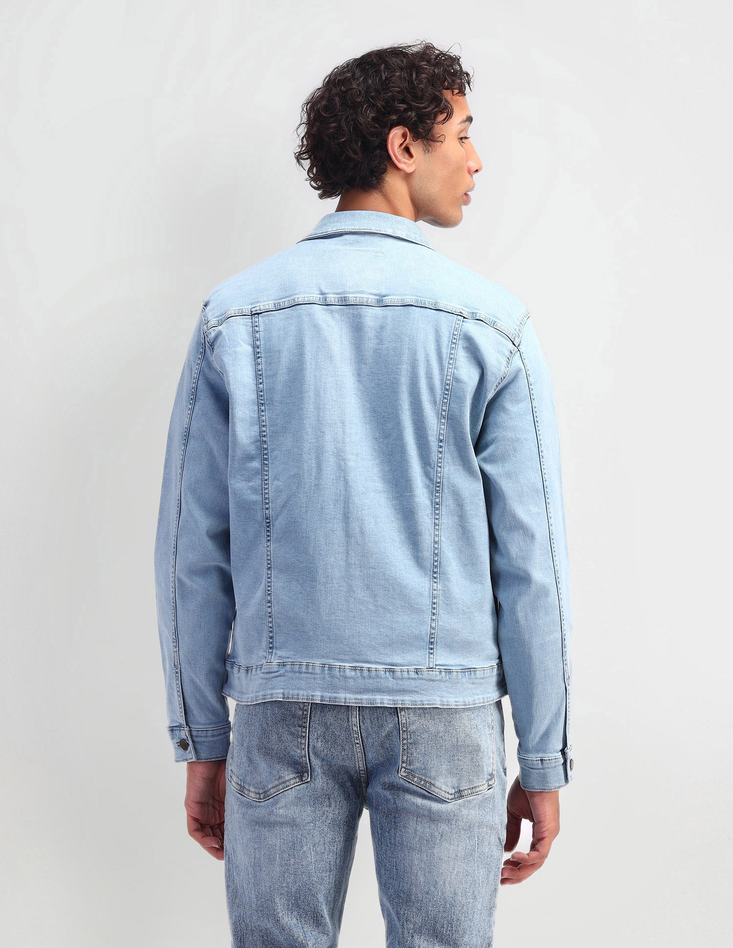 Solid Regular Fit Jacket Blue - U.S. Polo Assn. India | Large
