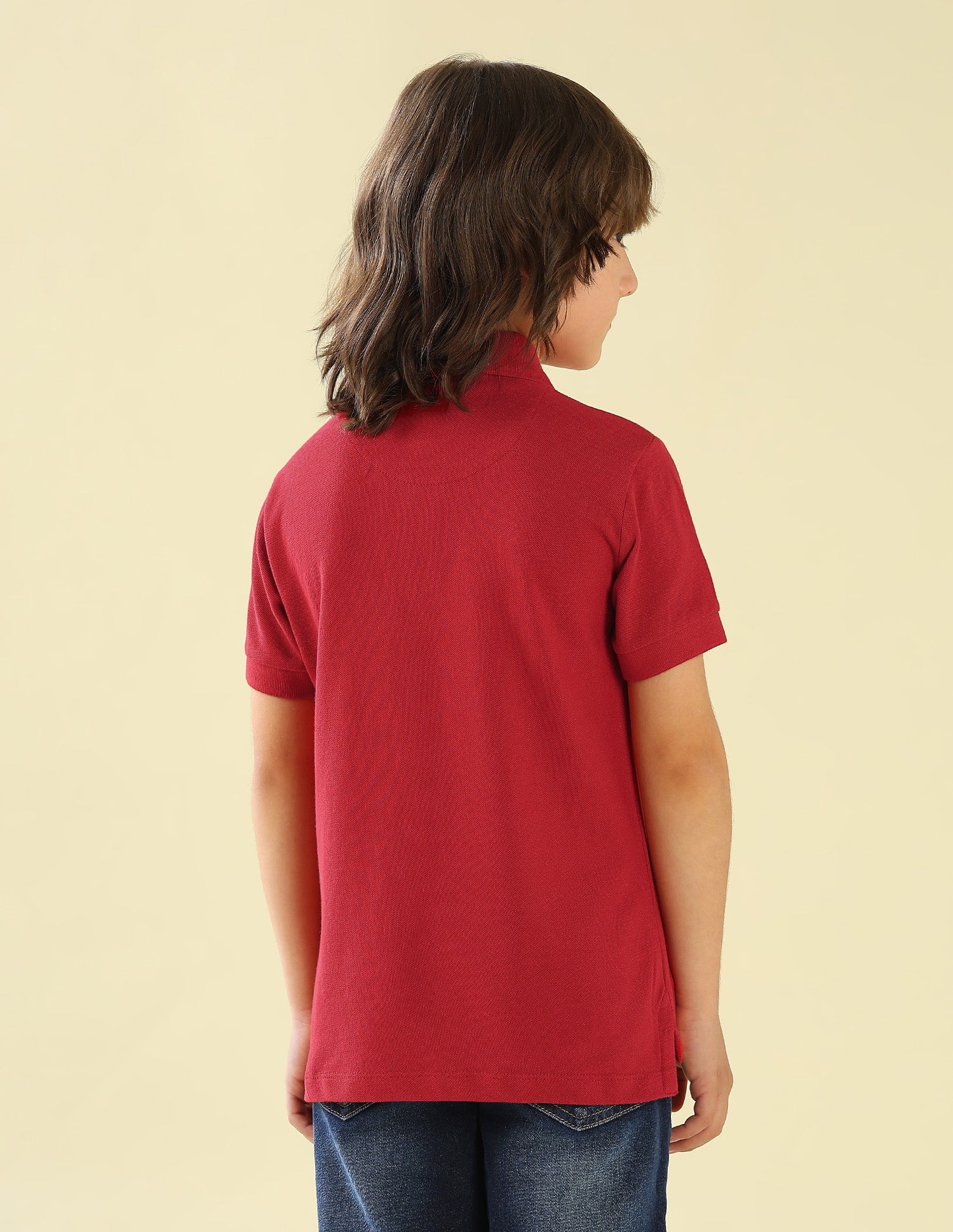 Solid Regular Fit Polo Shirt Burgundy - U.S. Polo Assn. India | Large