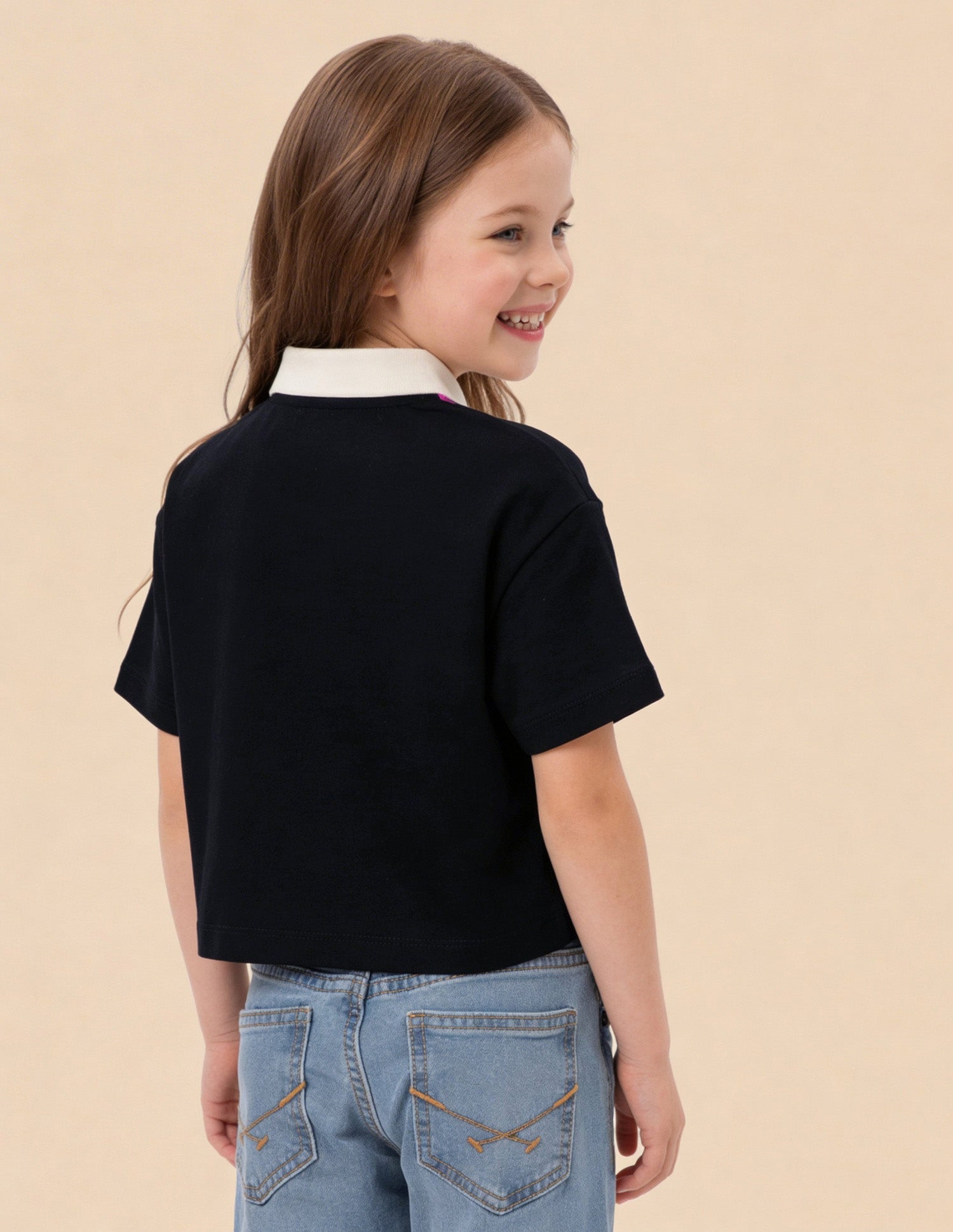 Solid Stripe Detail Regular Fit Top Navy - U.S. Polo Assn. India | Large