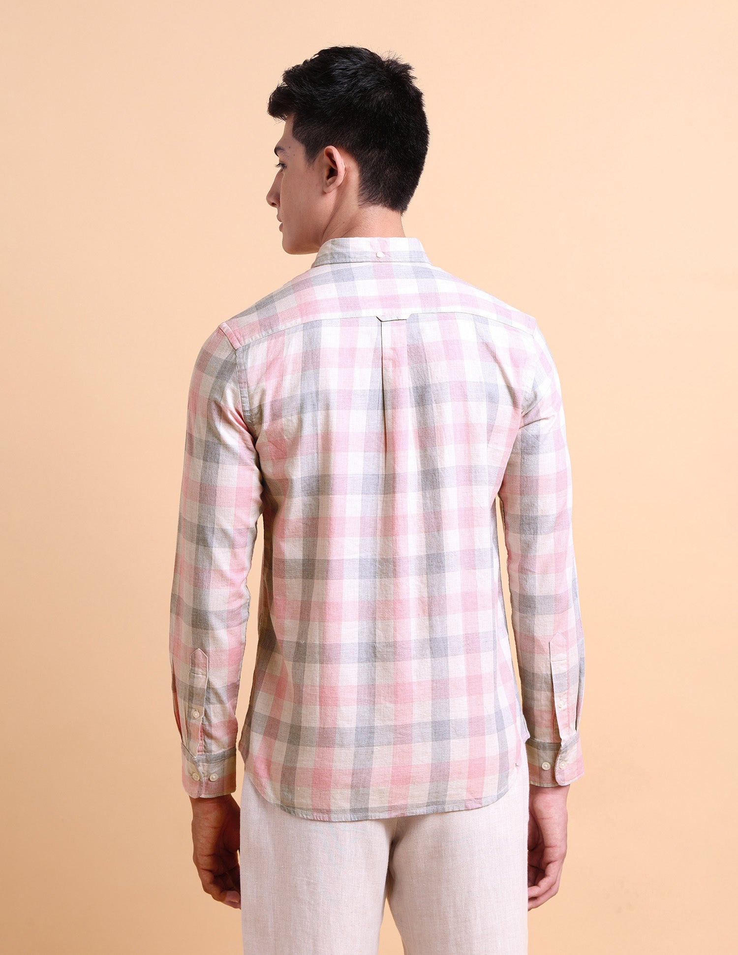 Dobby Cotton Shirt Pink - U.S. POLO ASSN. | Large