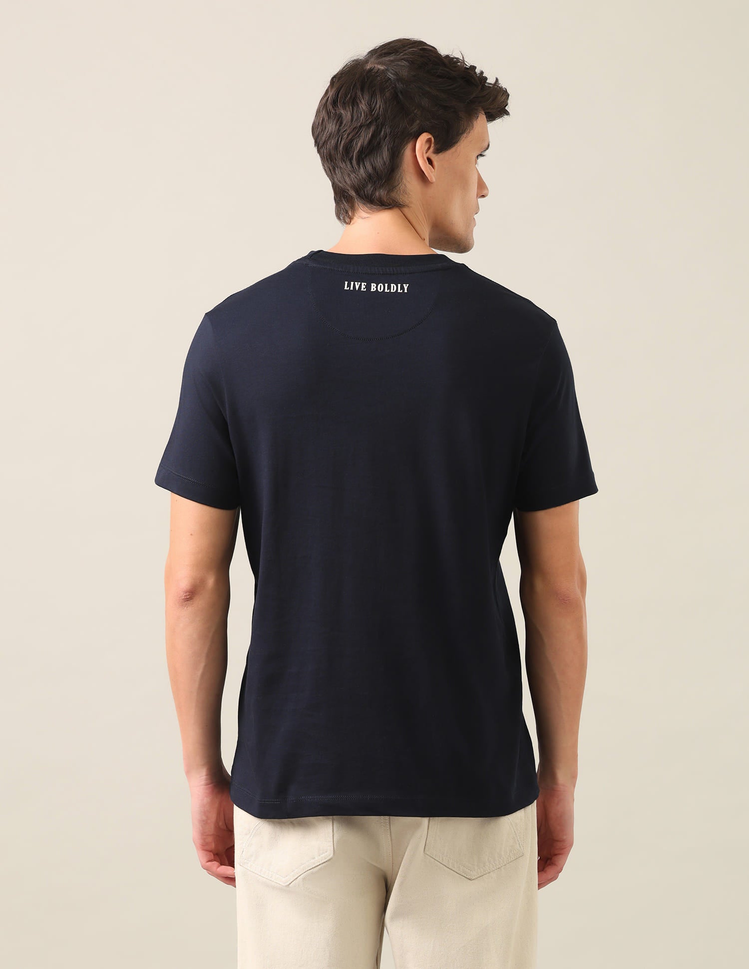 Graphic Brand Printed Regular Fit T-Shirt Navy - U.S. Polo Assn. India | Large