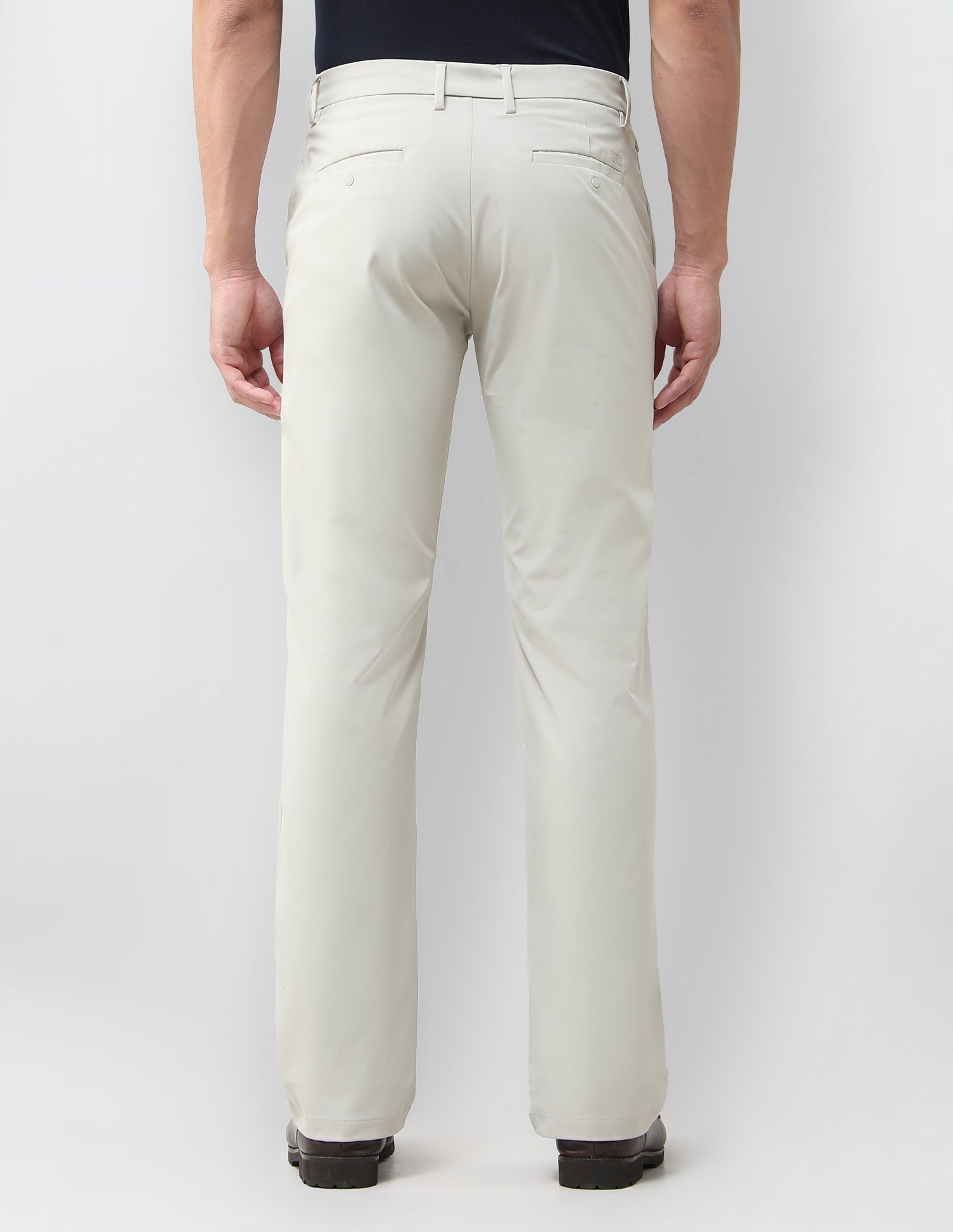 Mid Rise Riley Straight Fit Trousers Off White - U.S. Polo Assn. India | Large