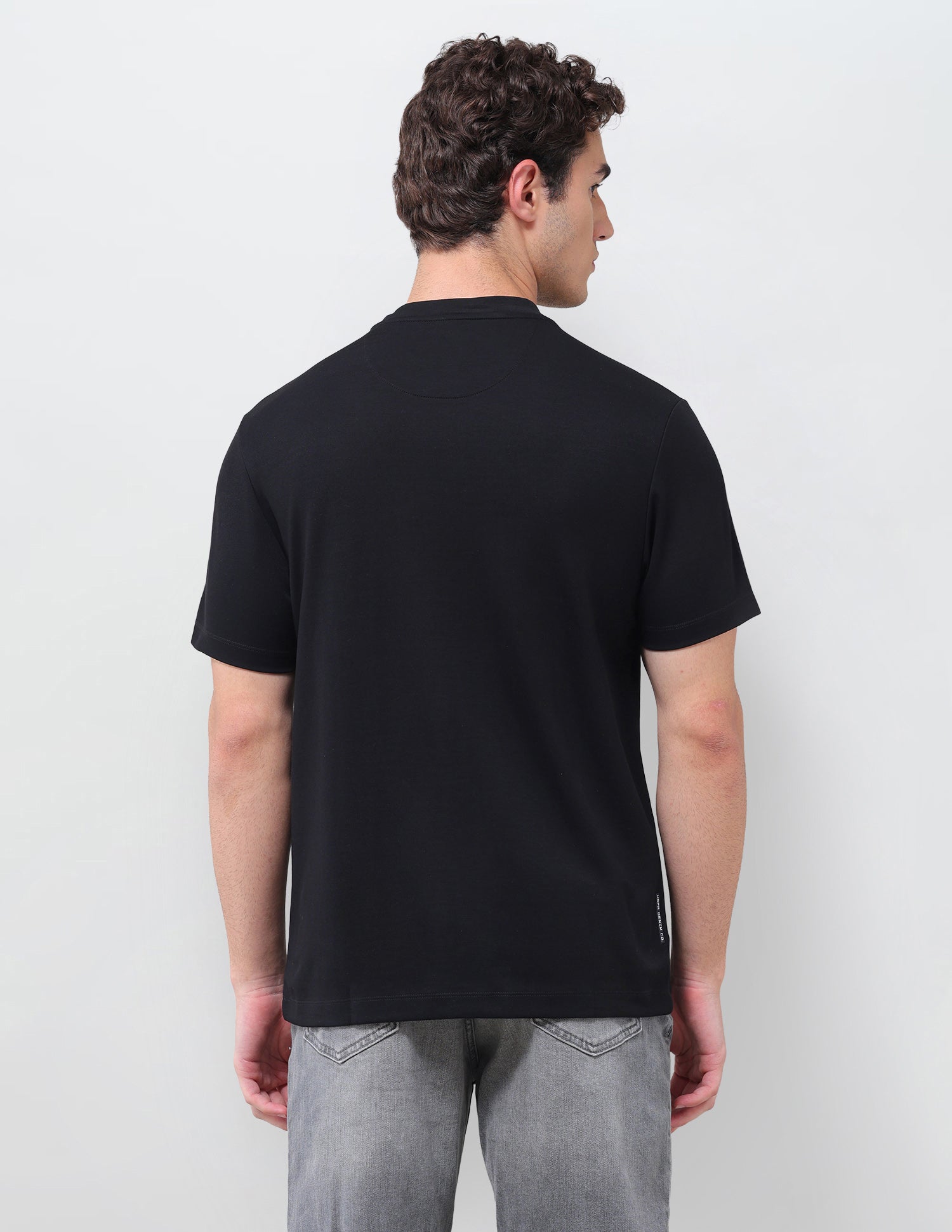 Brand Printed Slim Fit T-Shirt Black - U.S. Polo Assn. India | Large