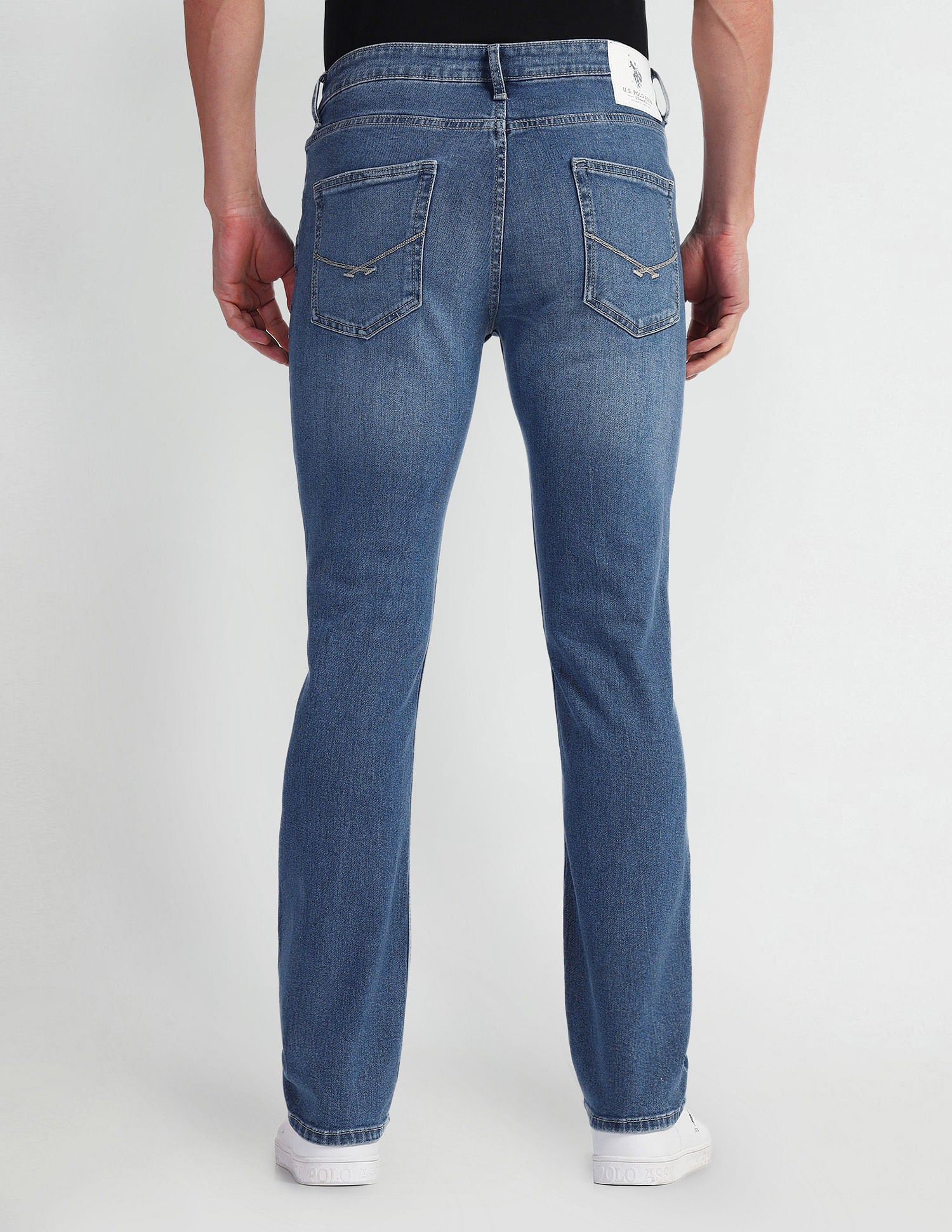 Harold Slim Straight Fit Blue Jeans Blue - U.S. Polo Assn. India | Large