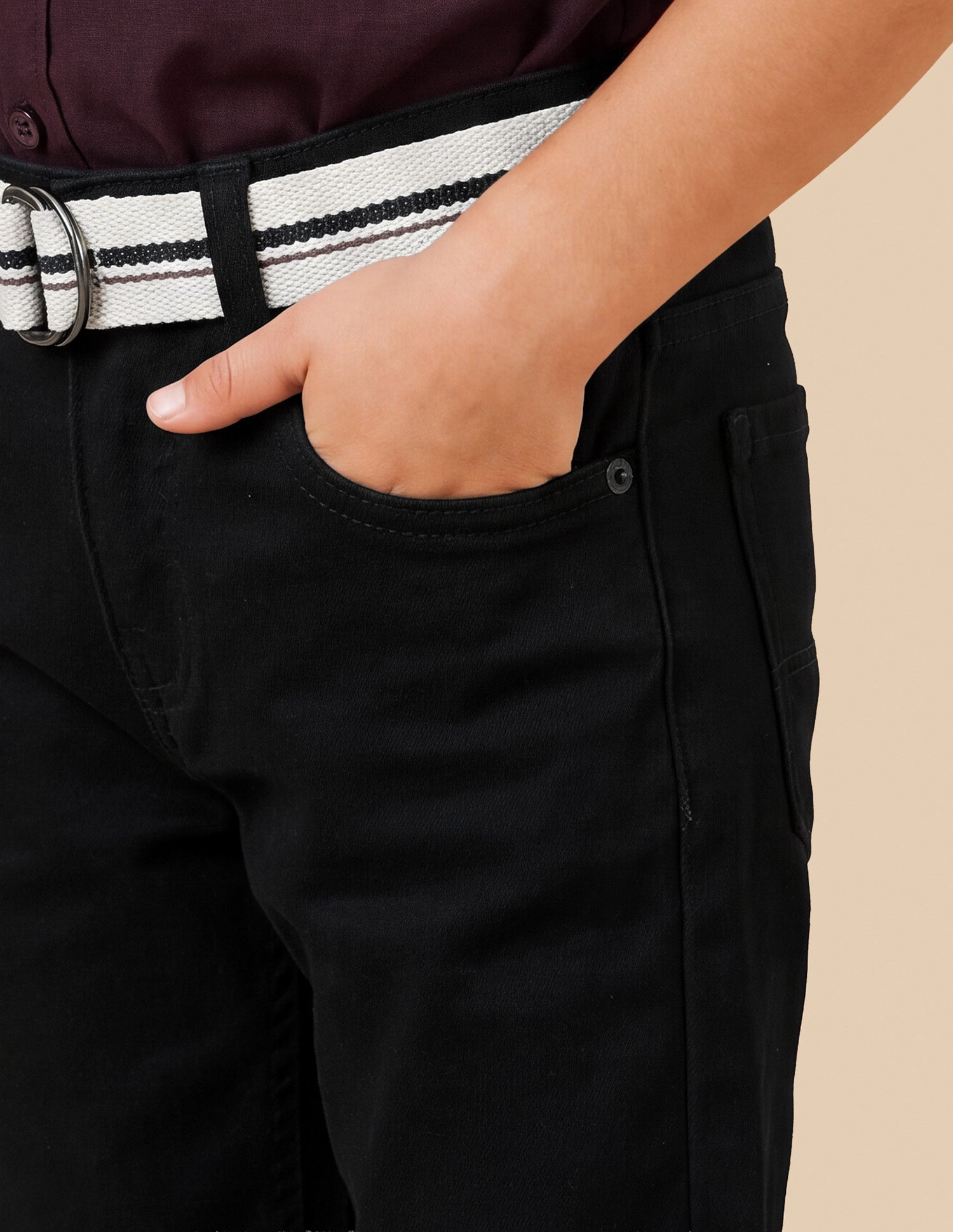 Slim Fit Black Jeans Washed Black - U.S. Polo Assn. India | Large