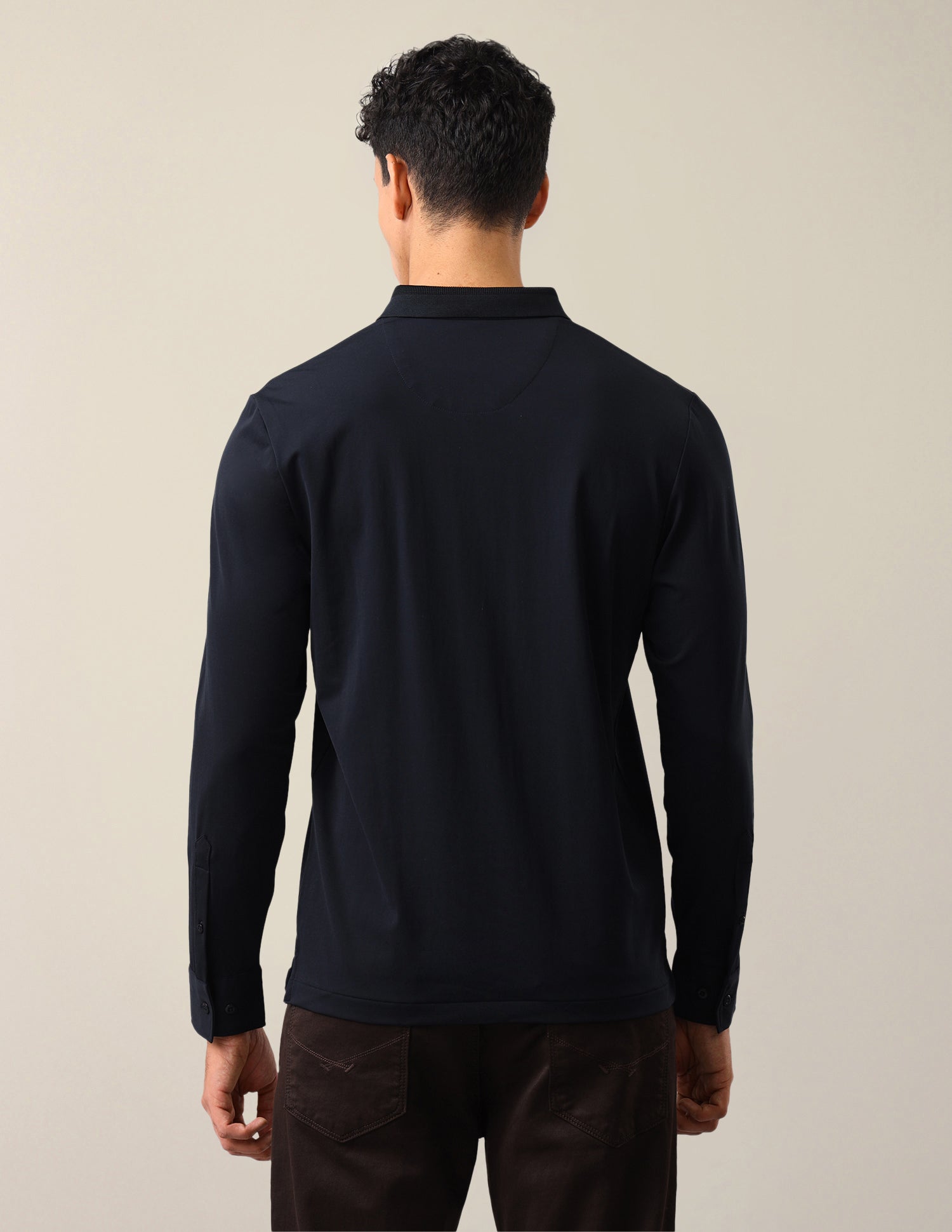 Solid Slim Fit Polo Shirt Navy - U.S. Polo Assn. India | Large