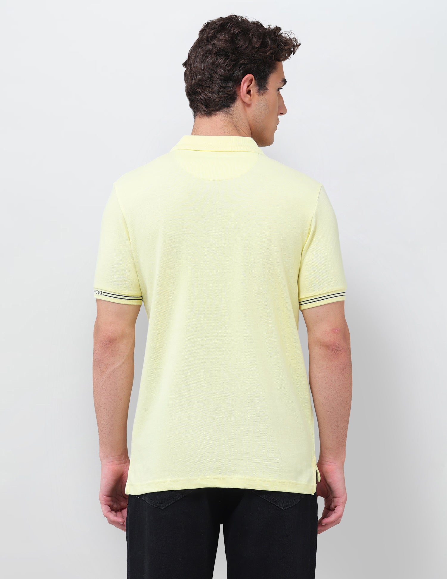Solid Regular Fit Polo Shirt Yellow - U.S. Polo Assn. India | Large