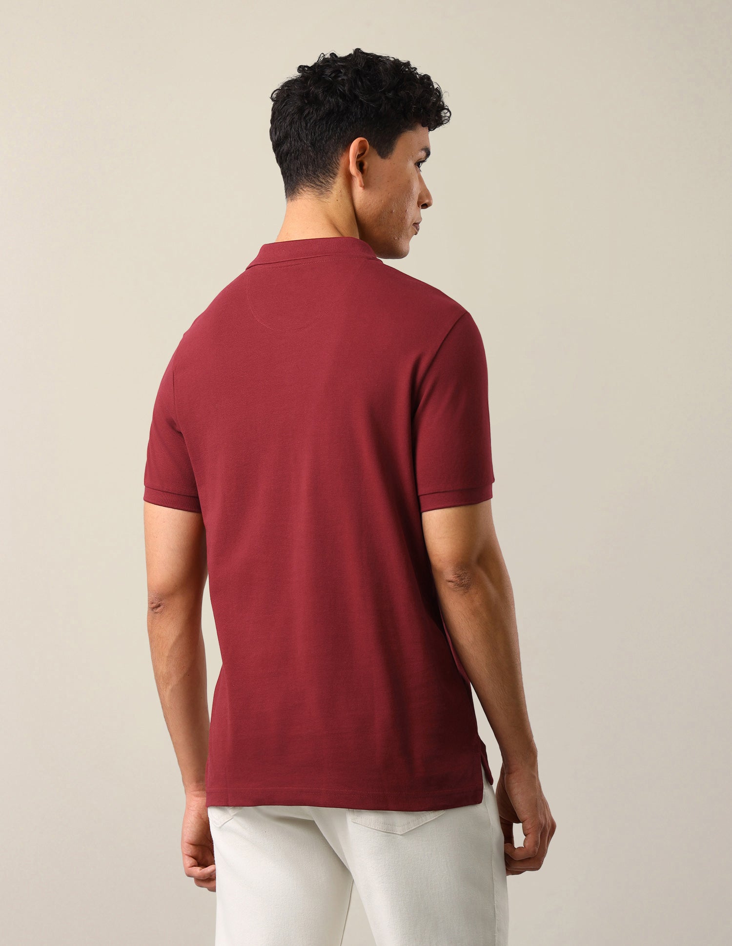 Colourblocked With Brand Printed Slim Fit Polo Shirt Red - U.S. Polo Assn. India | Large