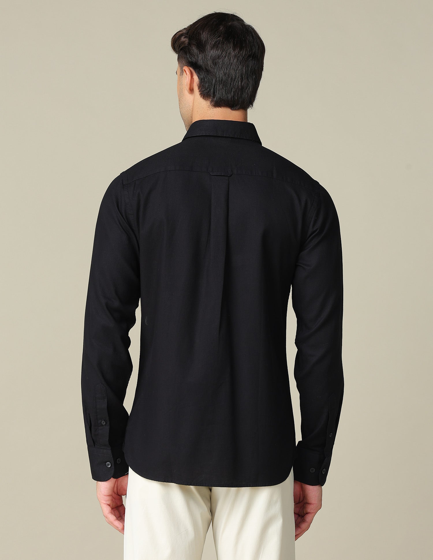 Tailored Fit Textured Shirt Black - U.S. POLO ASSN. | Large