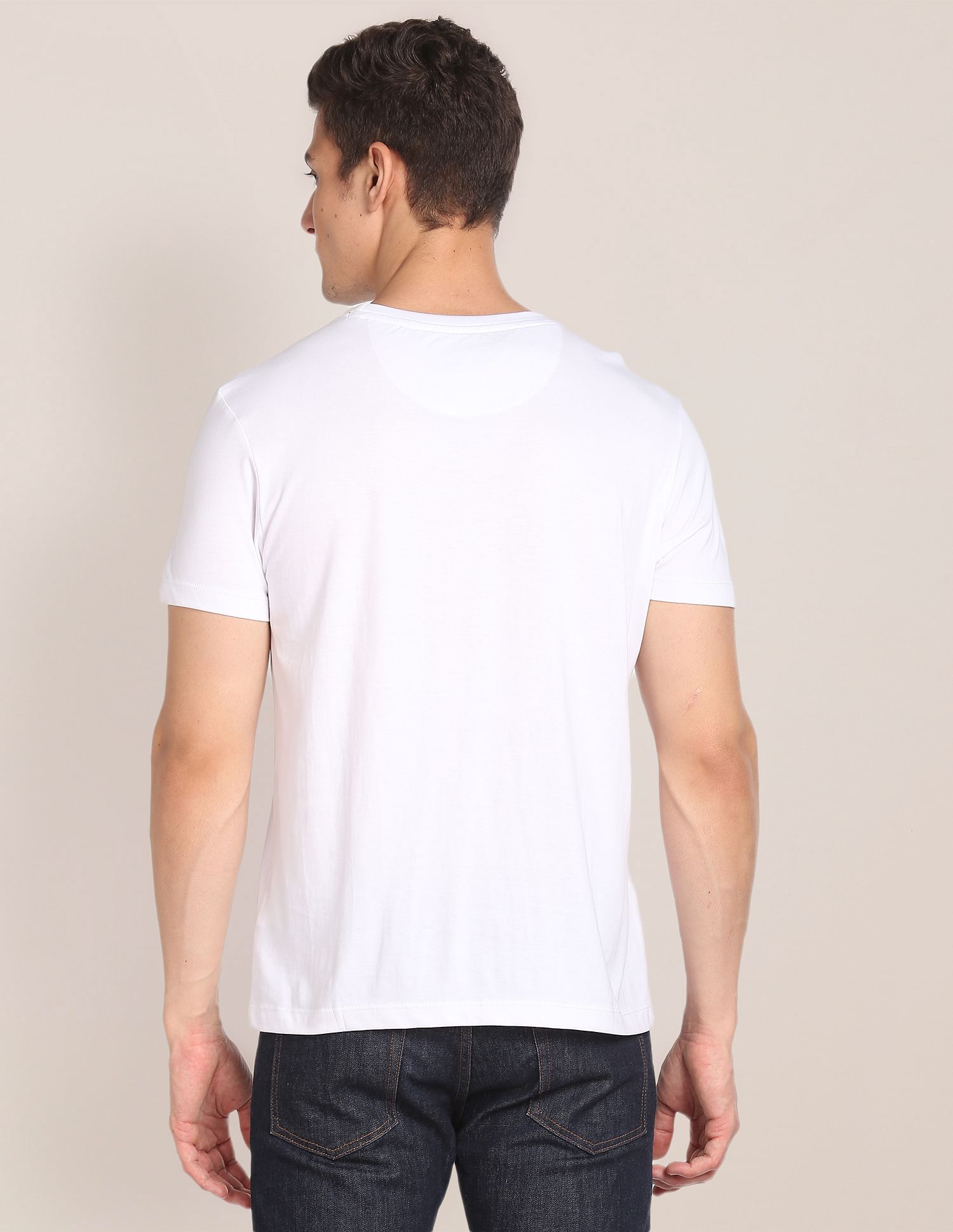 Crew Neck Brand Print T-Shirt White - U.S. POLO ASSN. | Large