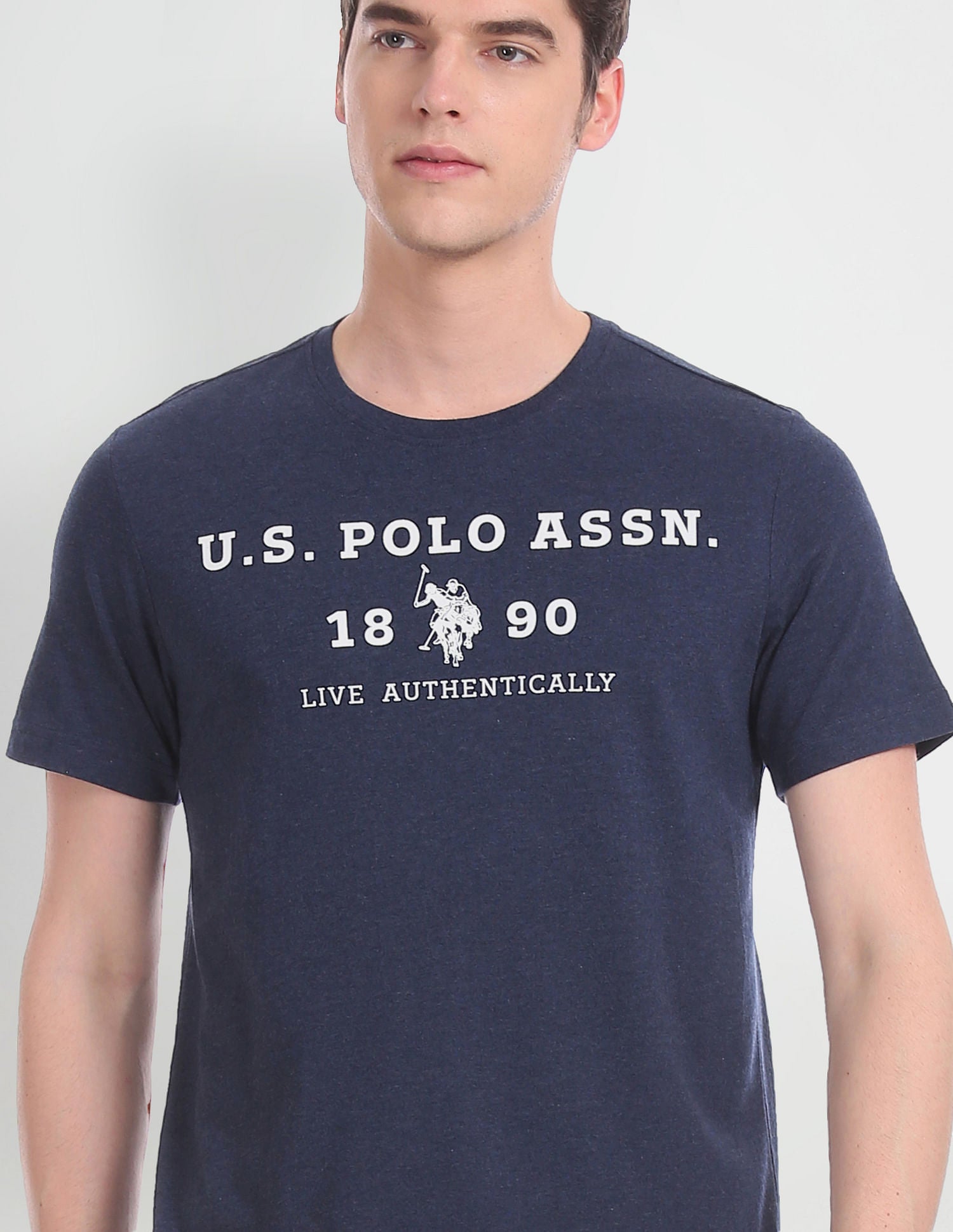 Crew Neck Brand Print I683 Lounge T-Shirt - Pack Of 1 Navy - U.S. POLO ASSN. | Large