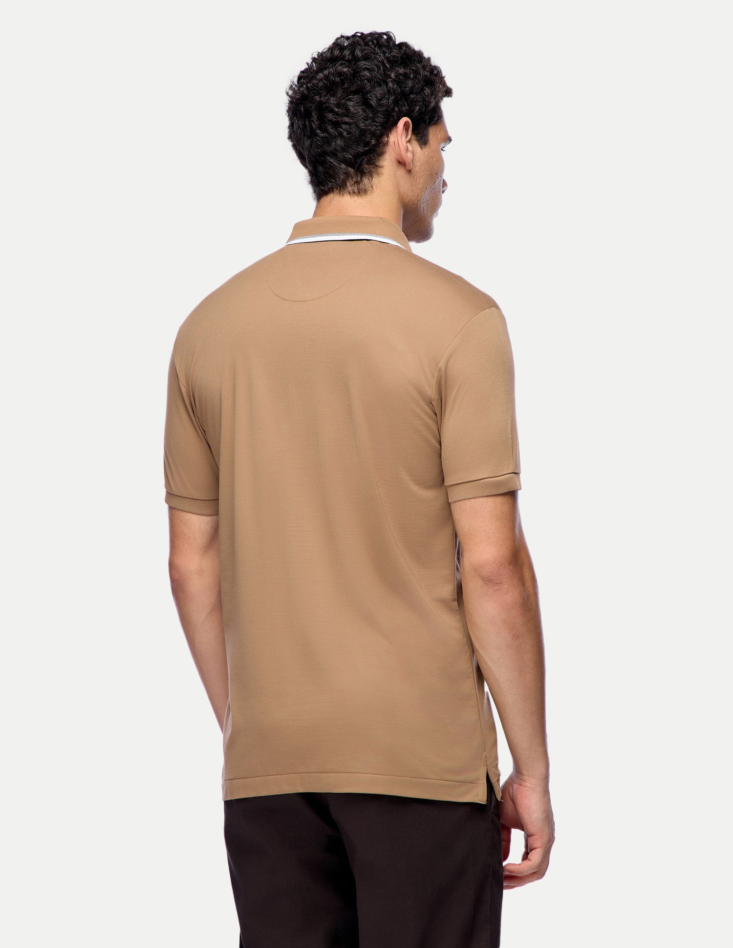 Solid Slim Fit Polo Shirt Brown - U.S. Polo Assn. India | Large