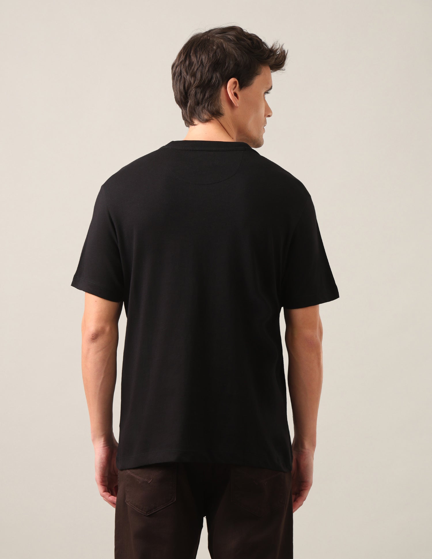 Brand Printed Regular Fit T-Shirt Black - U.S. Polo Assn. India | Large
