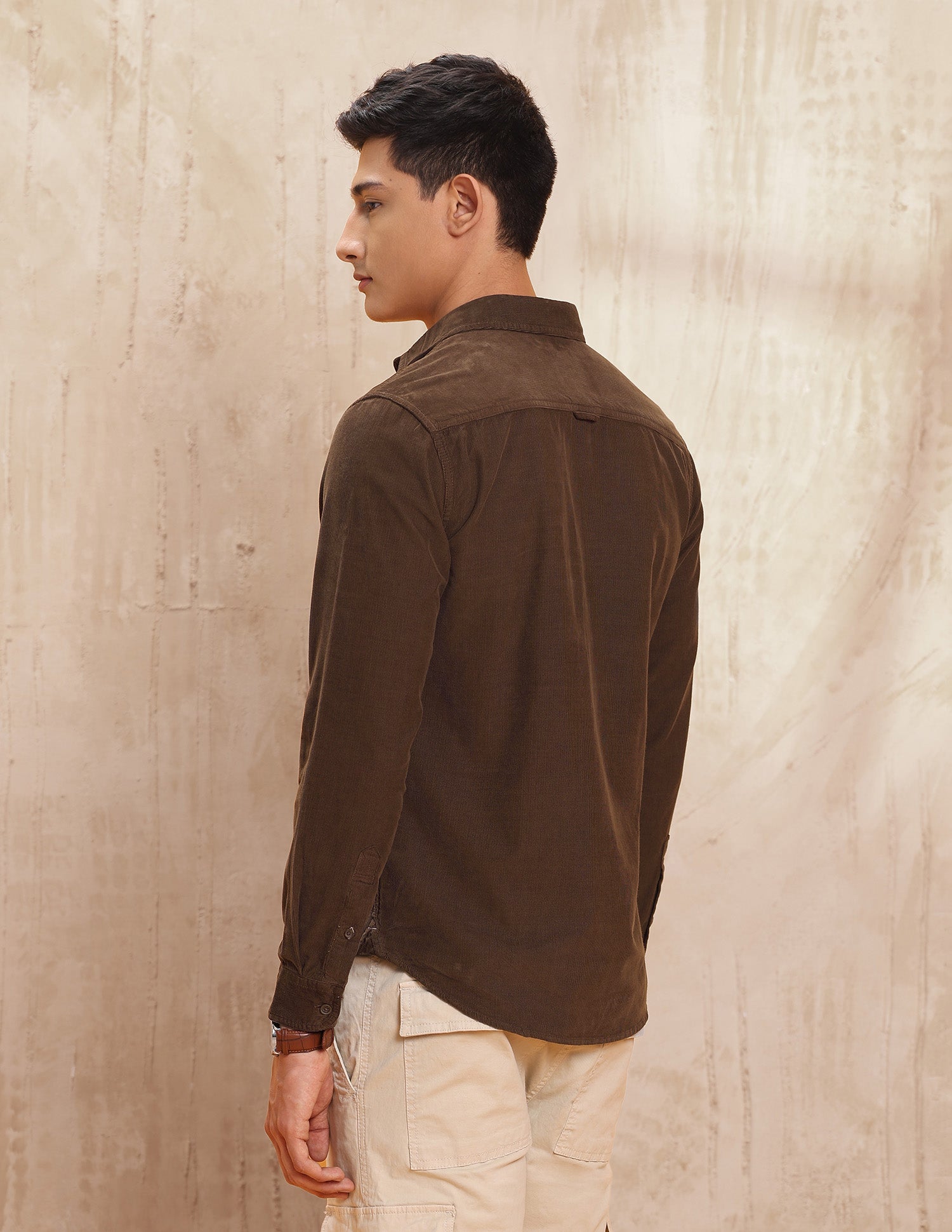 Pure Cotton Slim Fit Shirt Brown - U.S. POLO ASSN. | Large