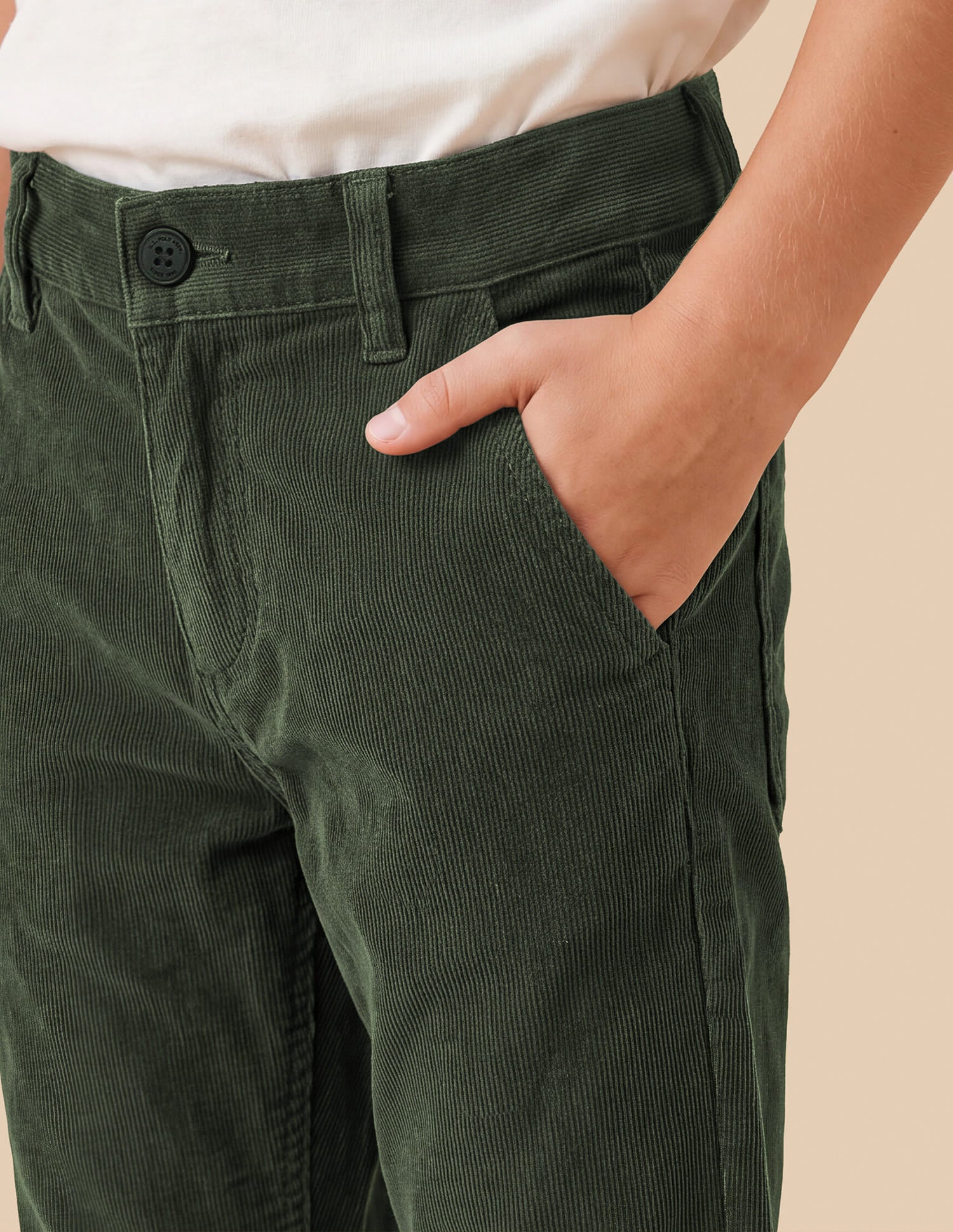 Corduroy Mid Rise Trousers Green - U.S. Polo Assn. India | Large