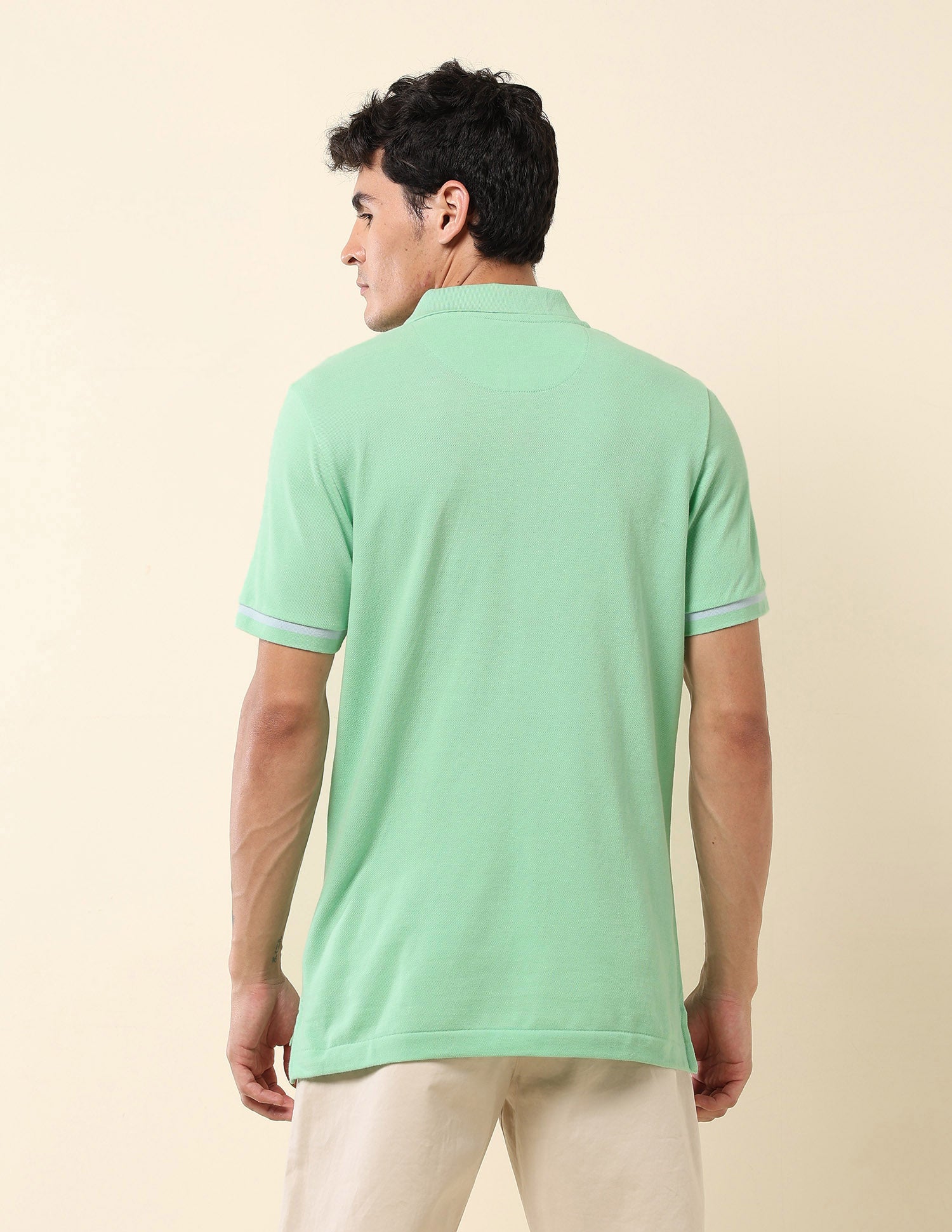 Brand Embroidered Summer Splash Polo Shirt Green - U.S. Polo Assn. India | Large