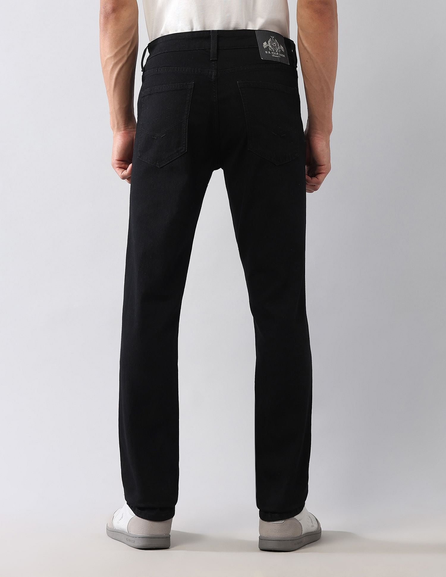 Regallo Skinny Fit Black Jeans Black - U.S. Polo Assn. India | Large