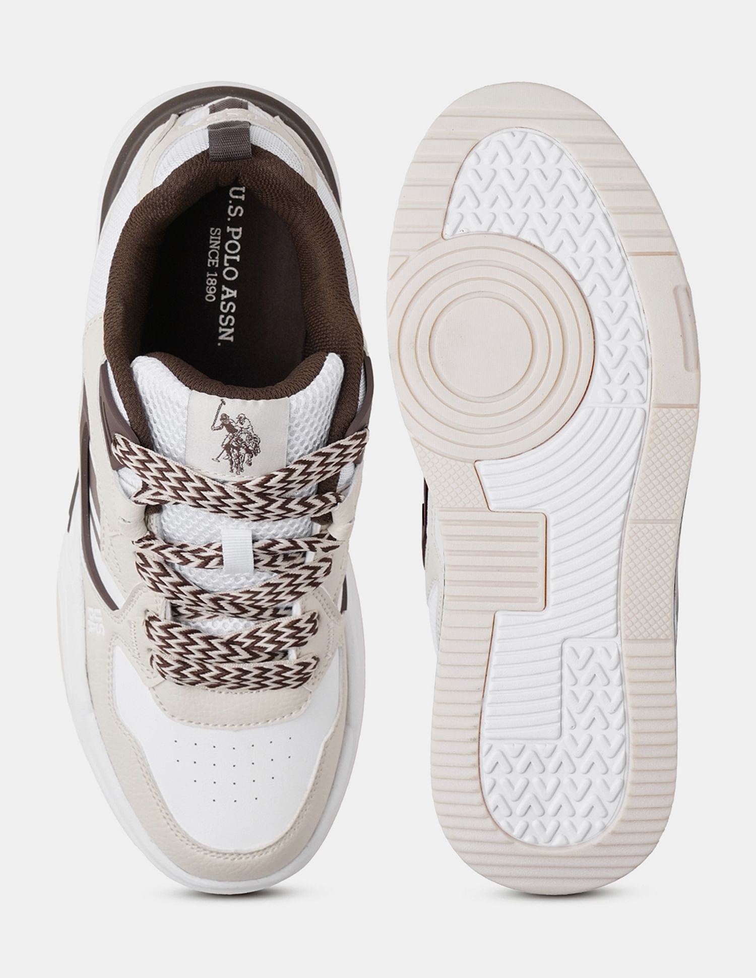 Men Damen Colour Blocked Sneakers Beige - U.S. POLO ASSN. | Large