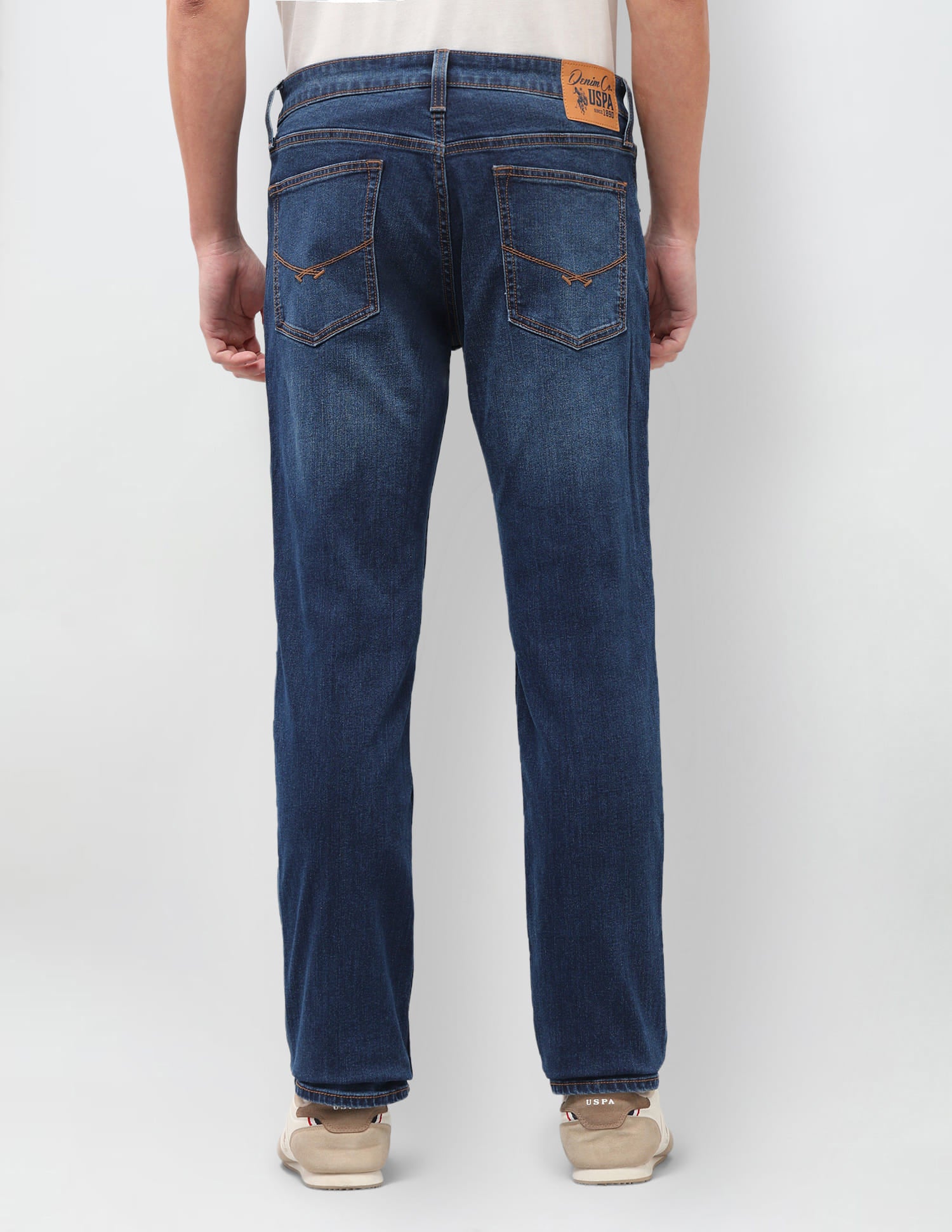 Solid Slim Fit Jeans Blue - U.S. Polo Assn. India | Large