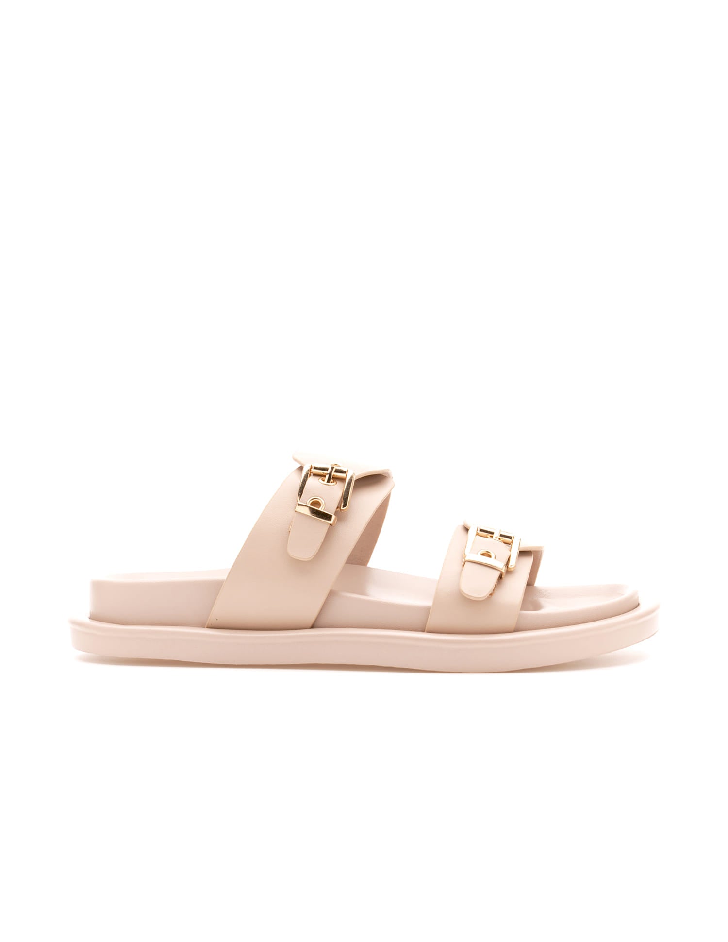Open Toe Buckle Detail Danila Sandals Nude - U.S. Polo Assn. India | Large