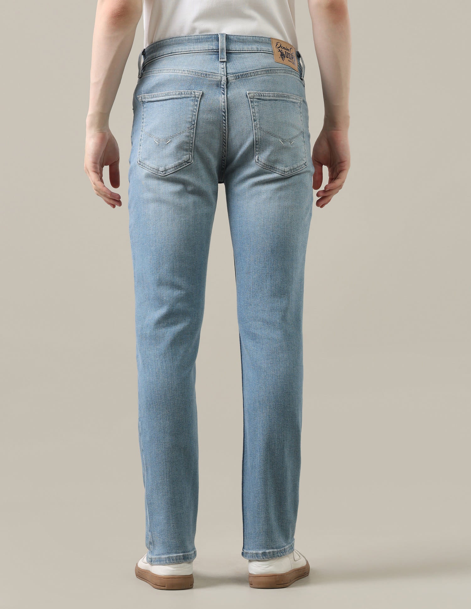 Harold Slim Straight Fit Blue Jeans Blue - U.S. Polo Assn. India | Large