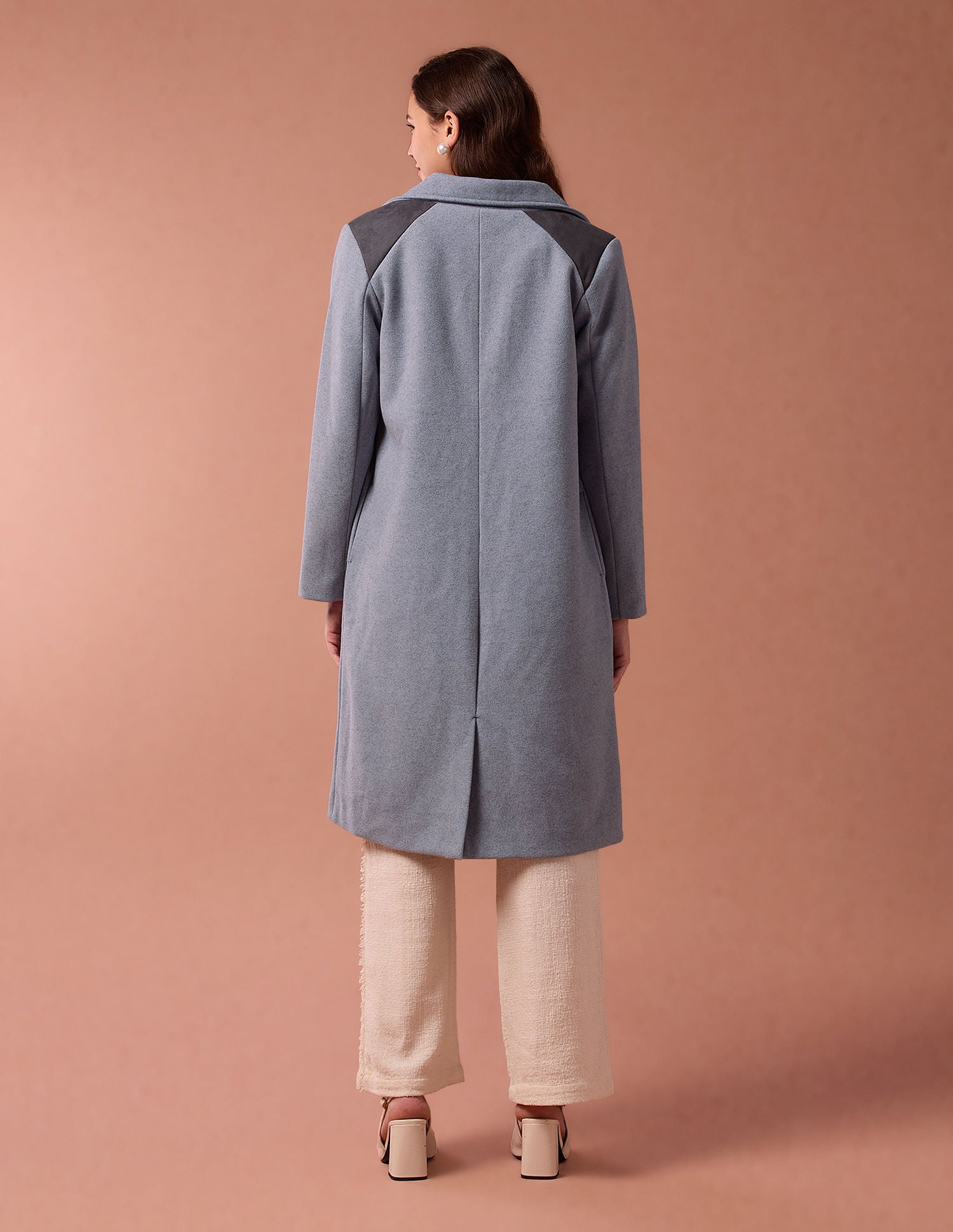 Longline Solid Felt Jacket Blue - U.S. POLO ASSN. | Large