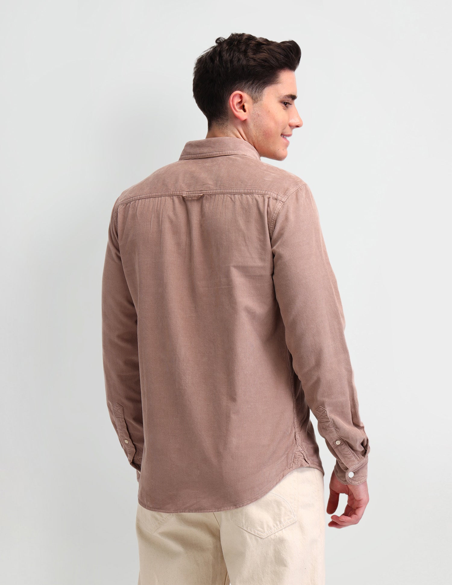 Textured Slim Fit Shirt Pink - U.S. POLO ASSN. | Large