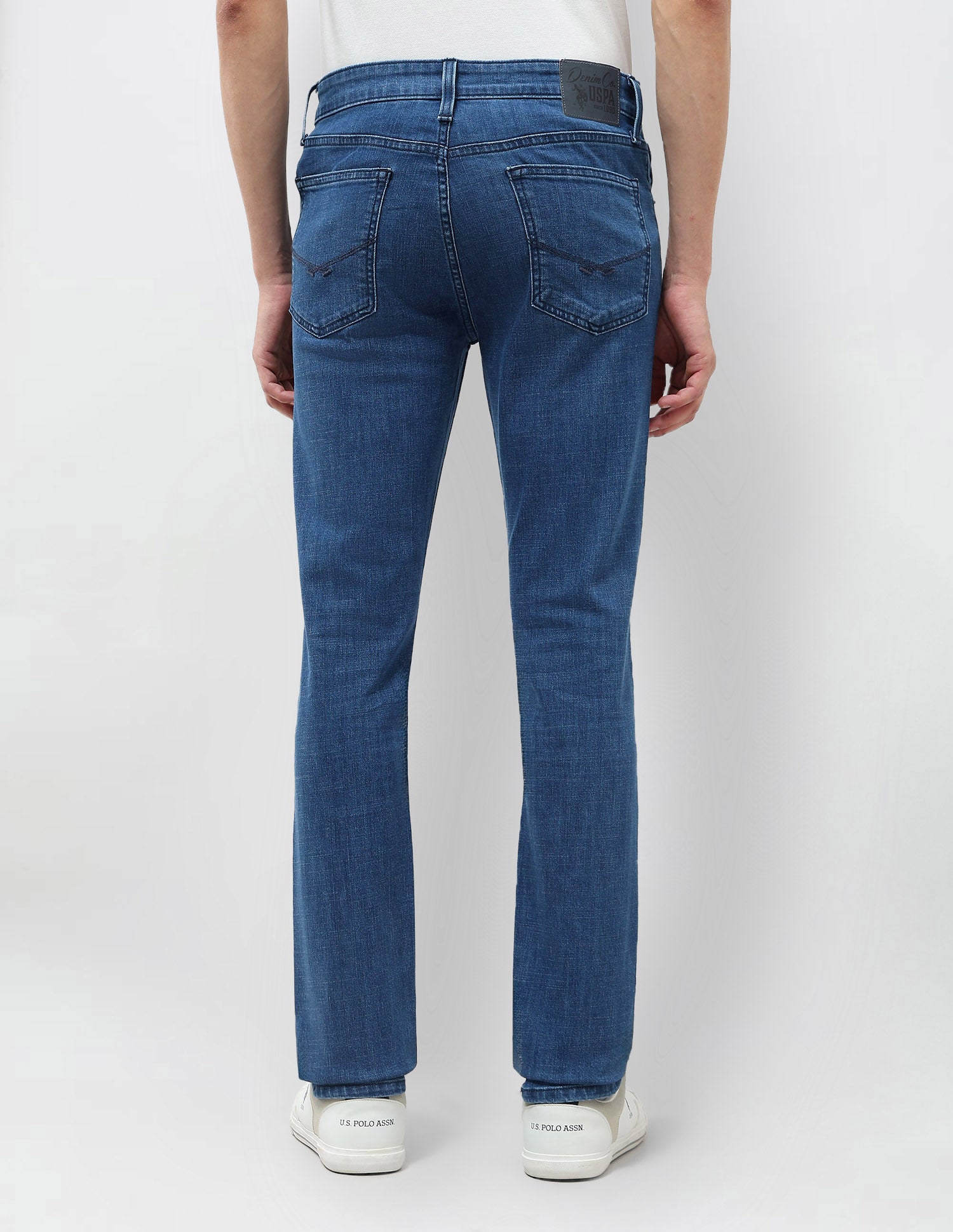 Regallo Skinny Fit Blue Jeans Med Blue - U.S. Polo Assn. India | Large