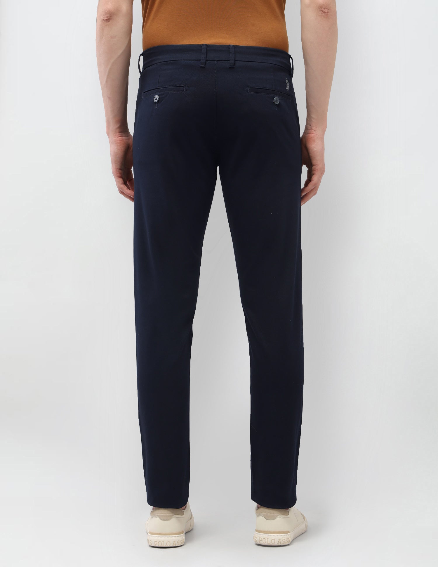 Austin Slim Fit Satin Trousers Navy - U.S. Polo Assn. India | Large
