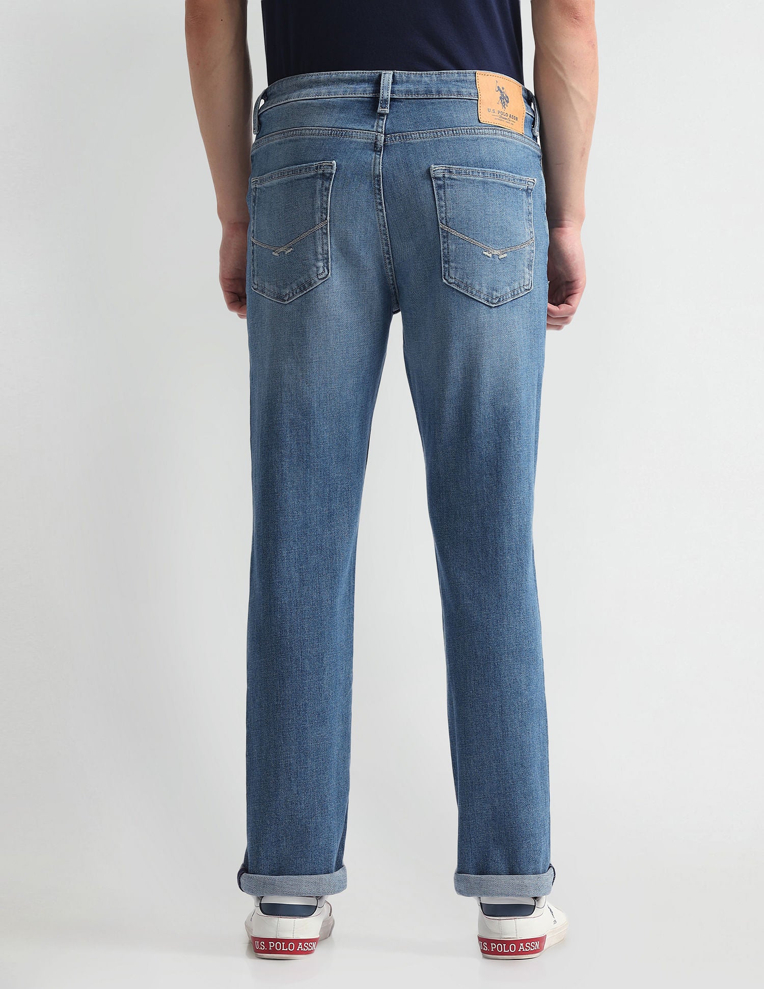 Harold Slim Straight Fit Blue Jeans Blue - U.S. Polo Assn. India | Large