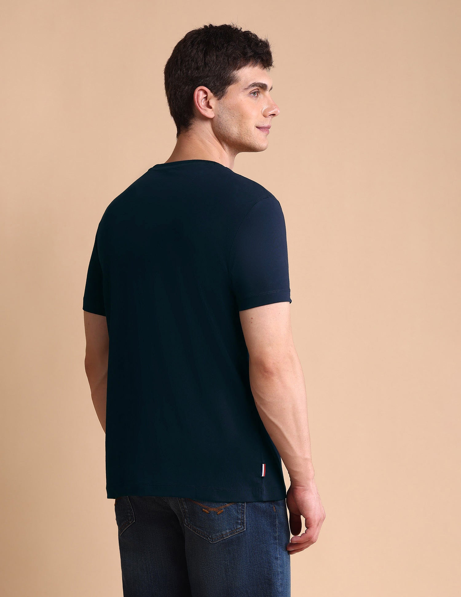 Graphic Printed Muscle Fit T-Shirt Navy - U.S. POLO ASSN. | Large