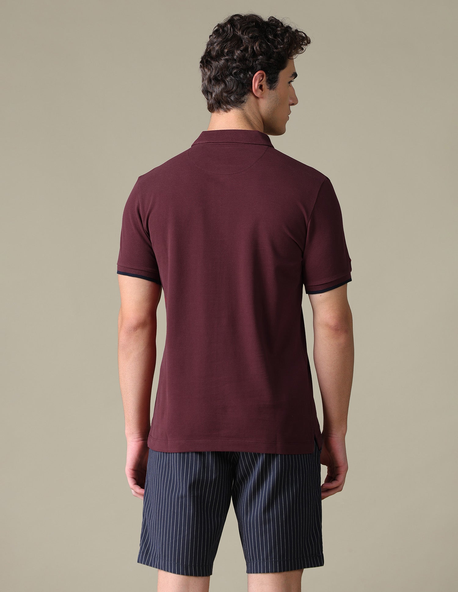 Solid Slim Fit Polo Shirt Maroon - U.S. Polo Assn. India | Large