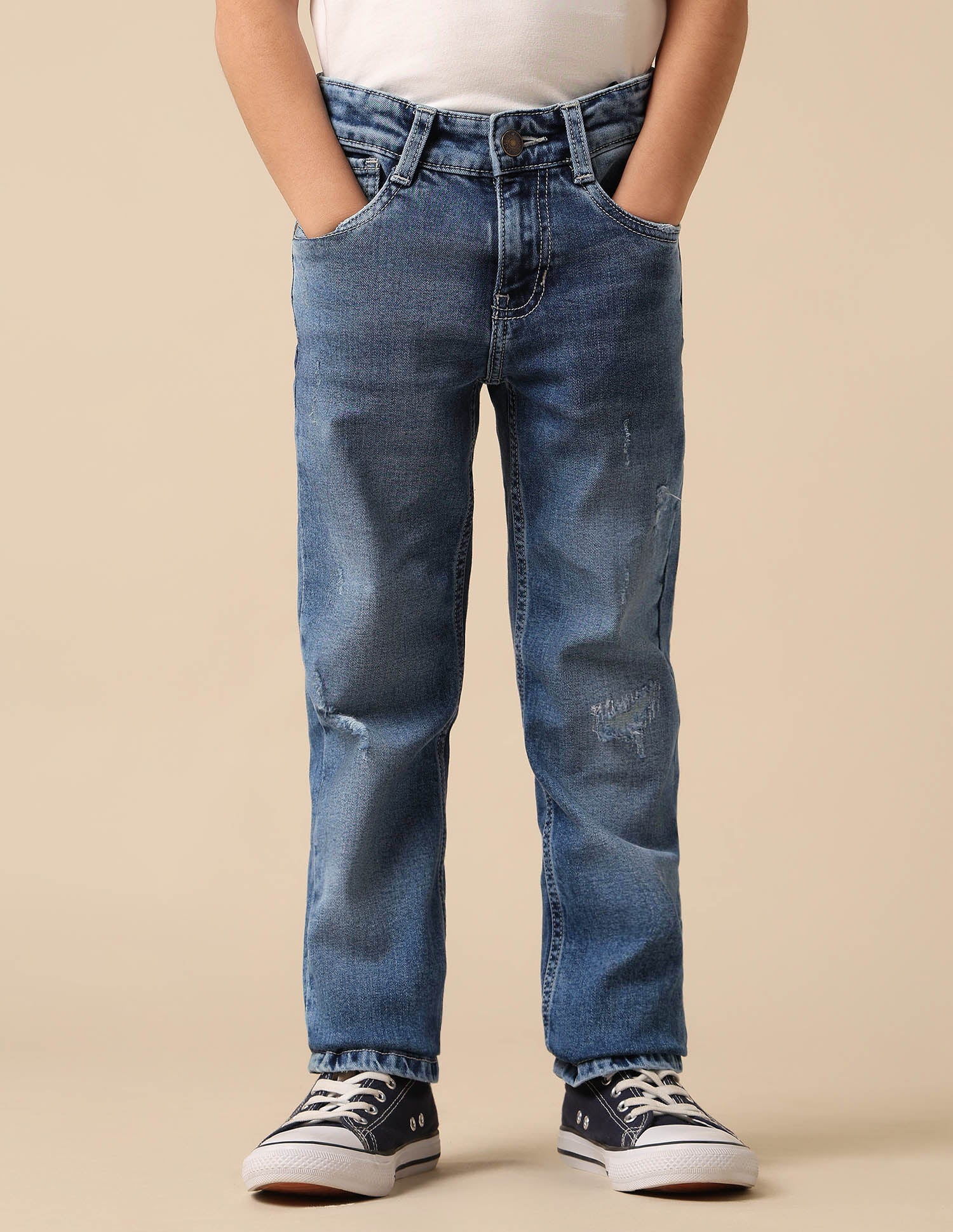 Boys Whiskered Relaxed Fit Jeans Light Blue - U.S. POLO ASSN. | Large