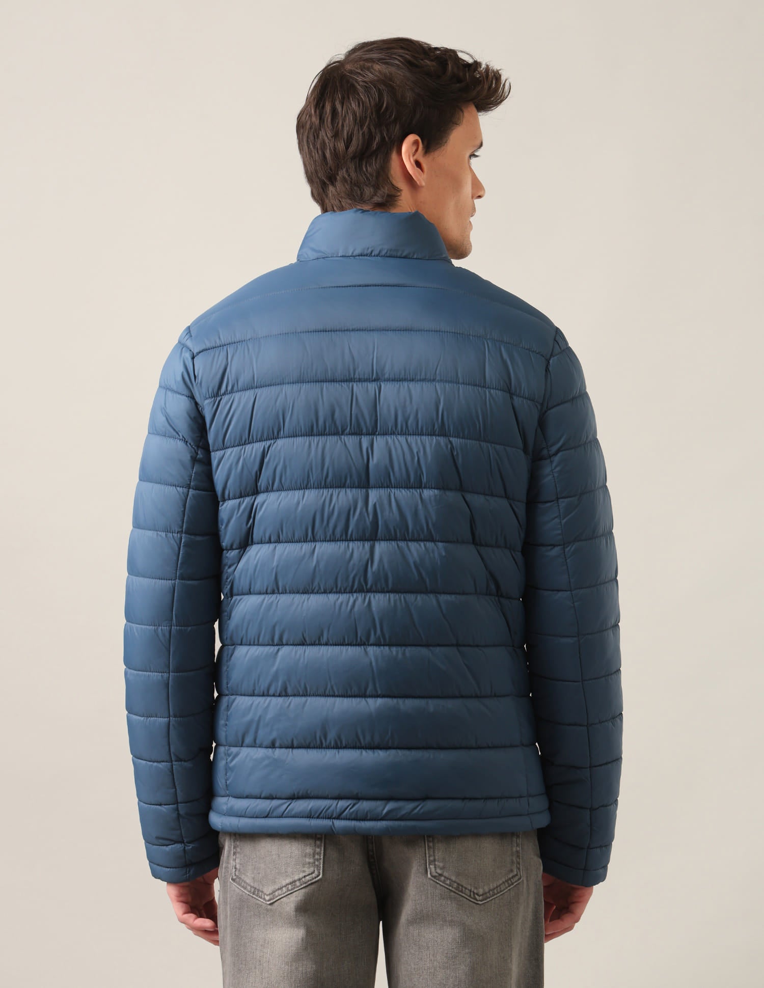 Solid High Neck Jacket Dark Blue - U.S. Polo Assn. India | Large