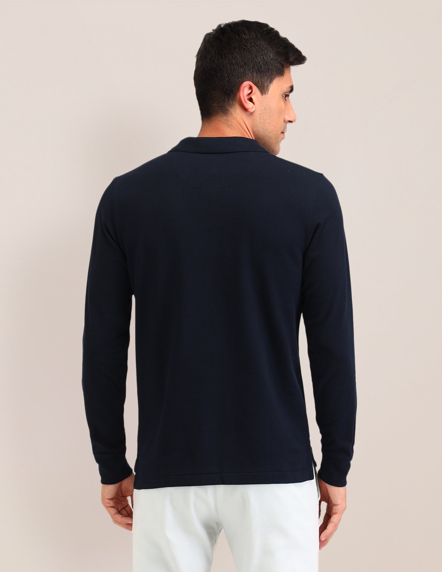 Solid Slim Fit Polo Shirts Navy - U.S. Polo Assn. India | Large