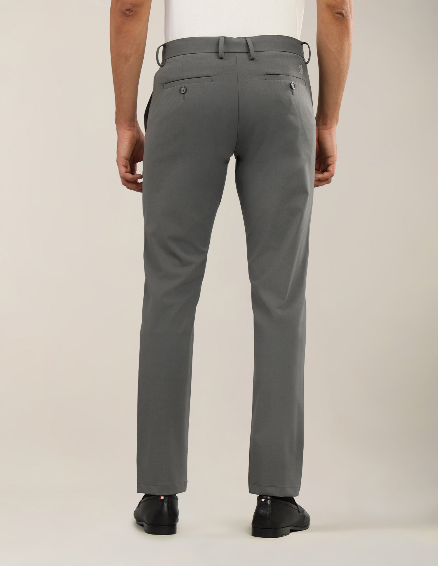 Super Slim Fit Satin Trousers Sage - U.S. Polo Assn. India | Large