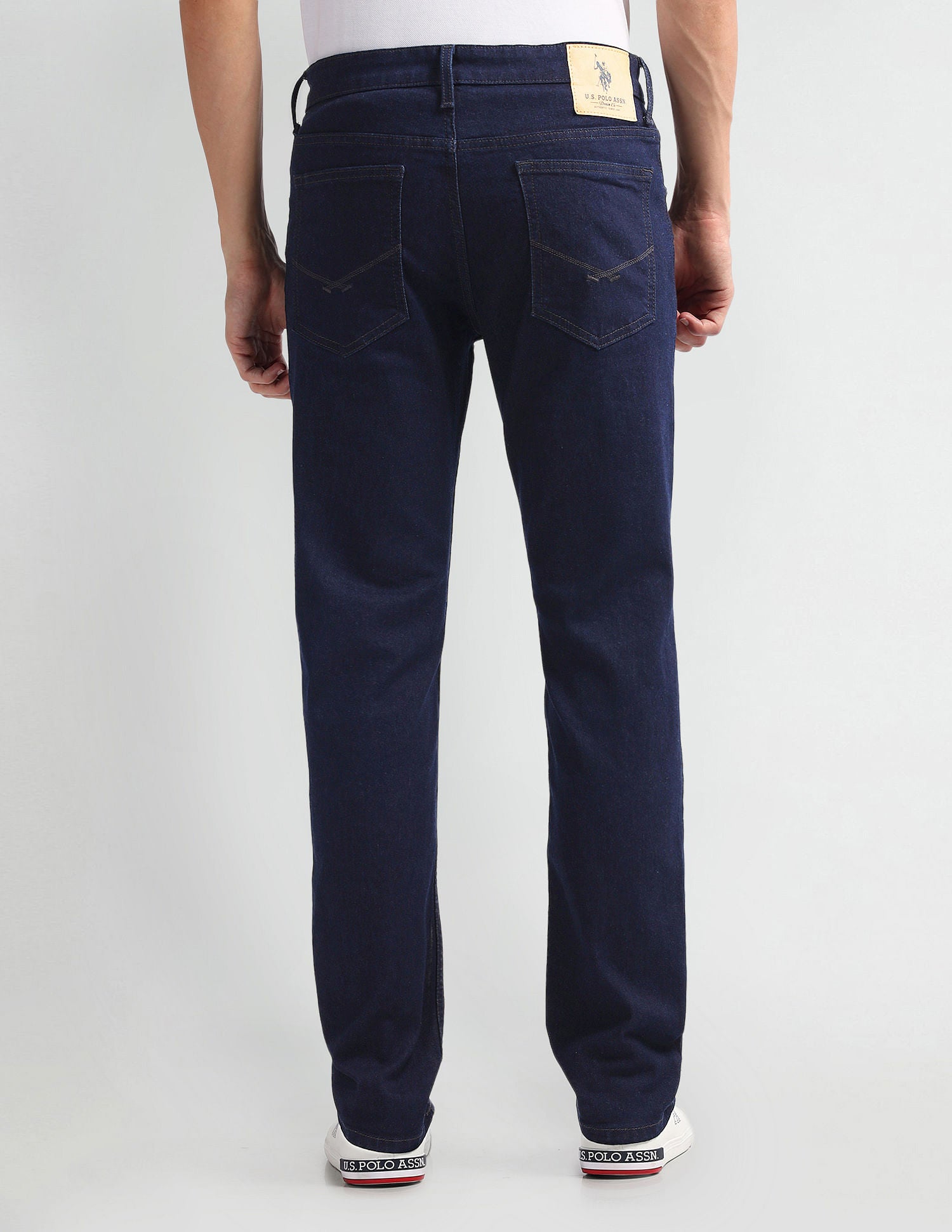Brandon Slim Tapered Fit Blue Jeans Dark Blue - U.S. Polo Assn. India | Large