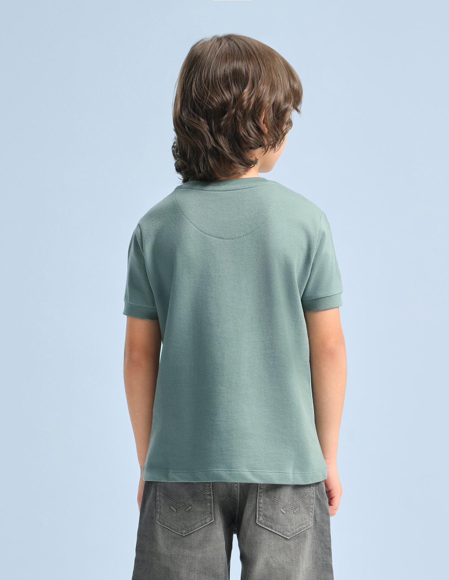 Solid Regular Fit T-Shirt Green - U.S. Polo Assn. India | Large