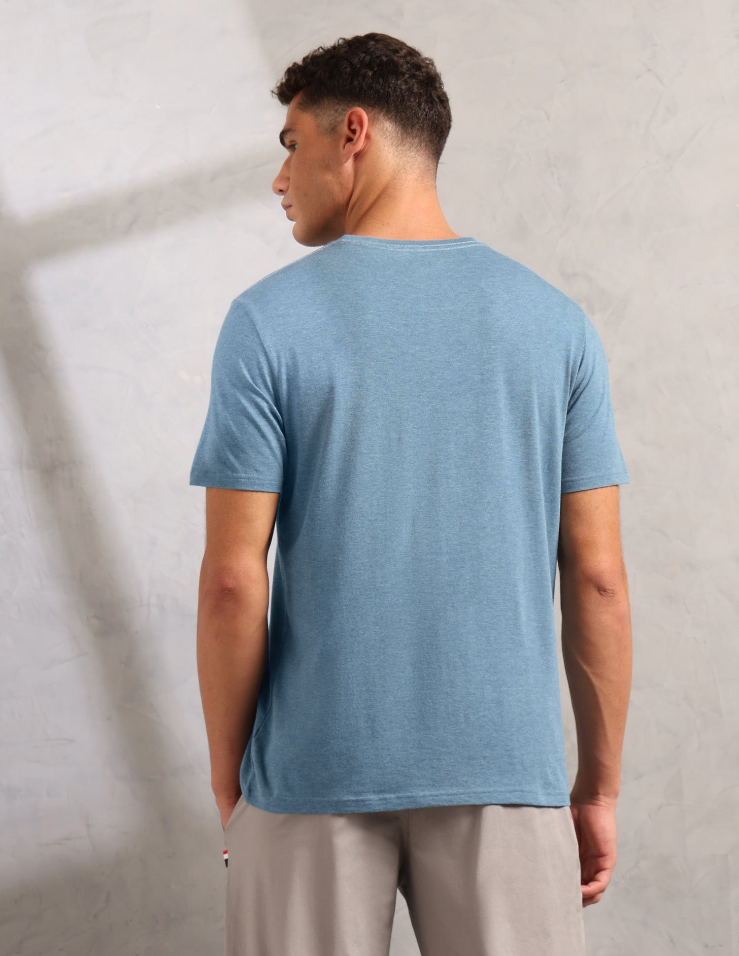 Antibacterial Comfort Fit Pe003 Lounge T-Shirt - Pack Of 1 Blue Melange - U.S. POLO ASSN. | Large