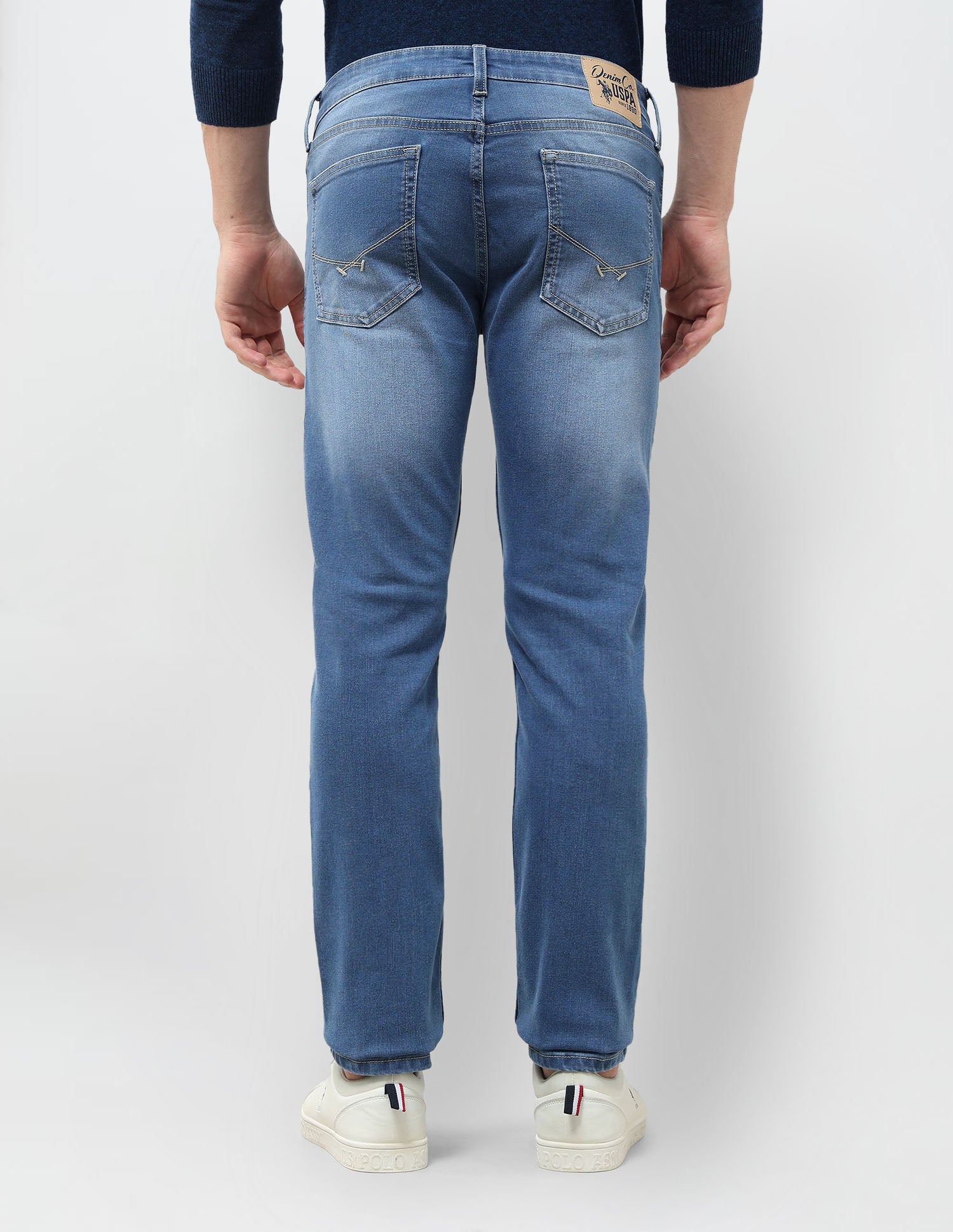 Brandon Slim Tapered Fit Blue Jeans Indigo - U.S. POLO ASSN. | Large