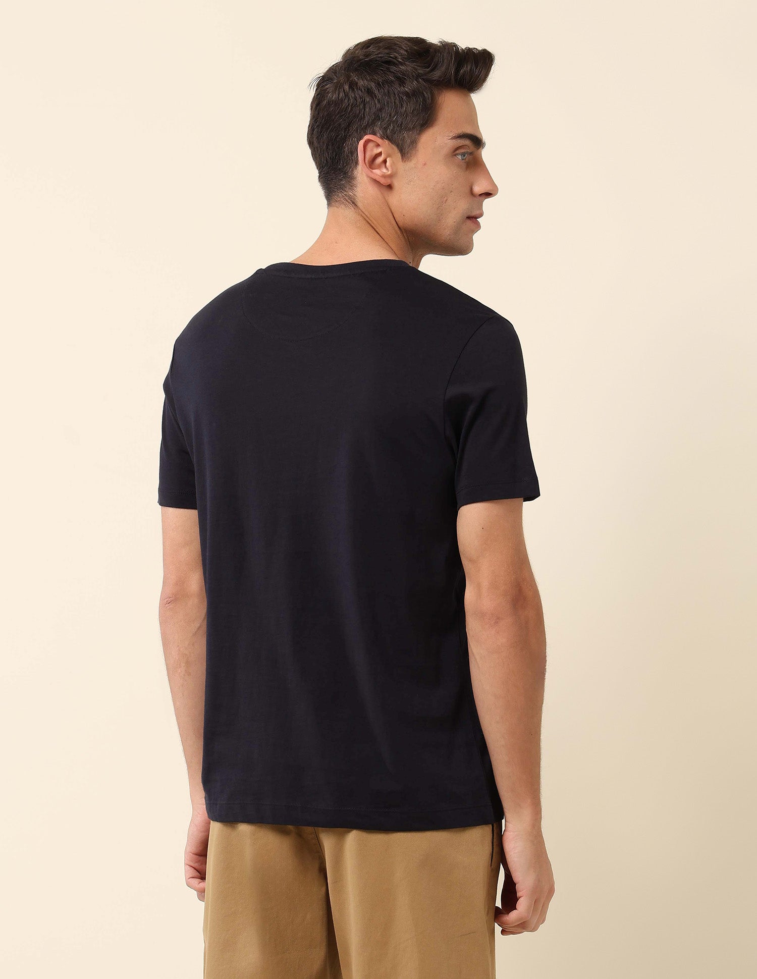 Brand Printed Pure Cotton T-Shirt Navy - U.S. POLO ASSN. | Large