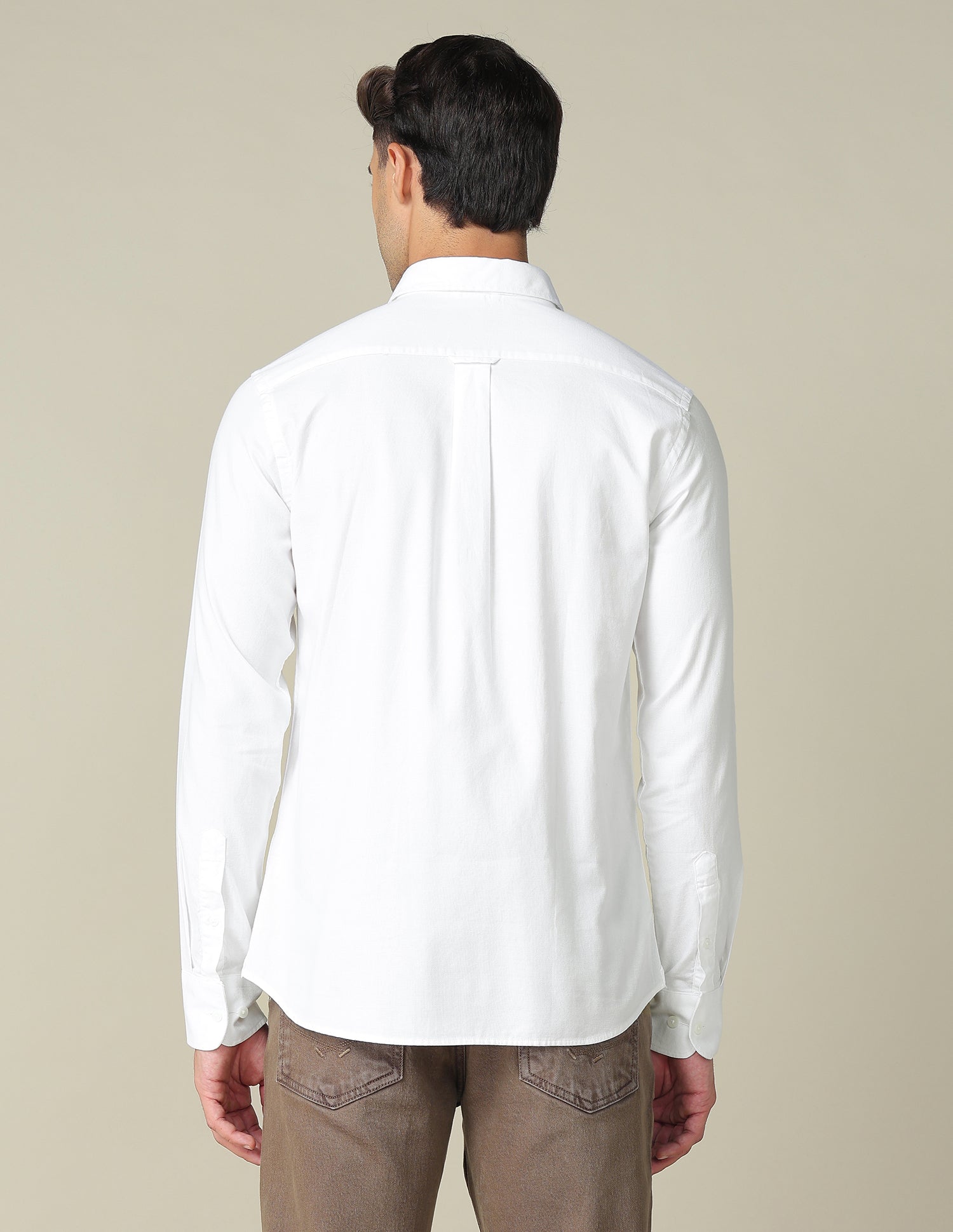 Dobby Tailored Fit Shirt White - U.S. POLO ASSN. | Large