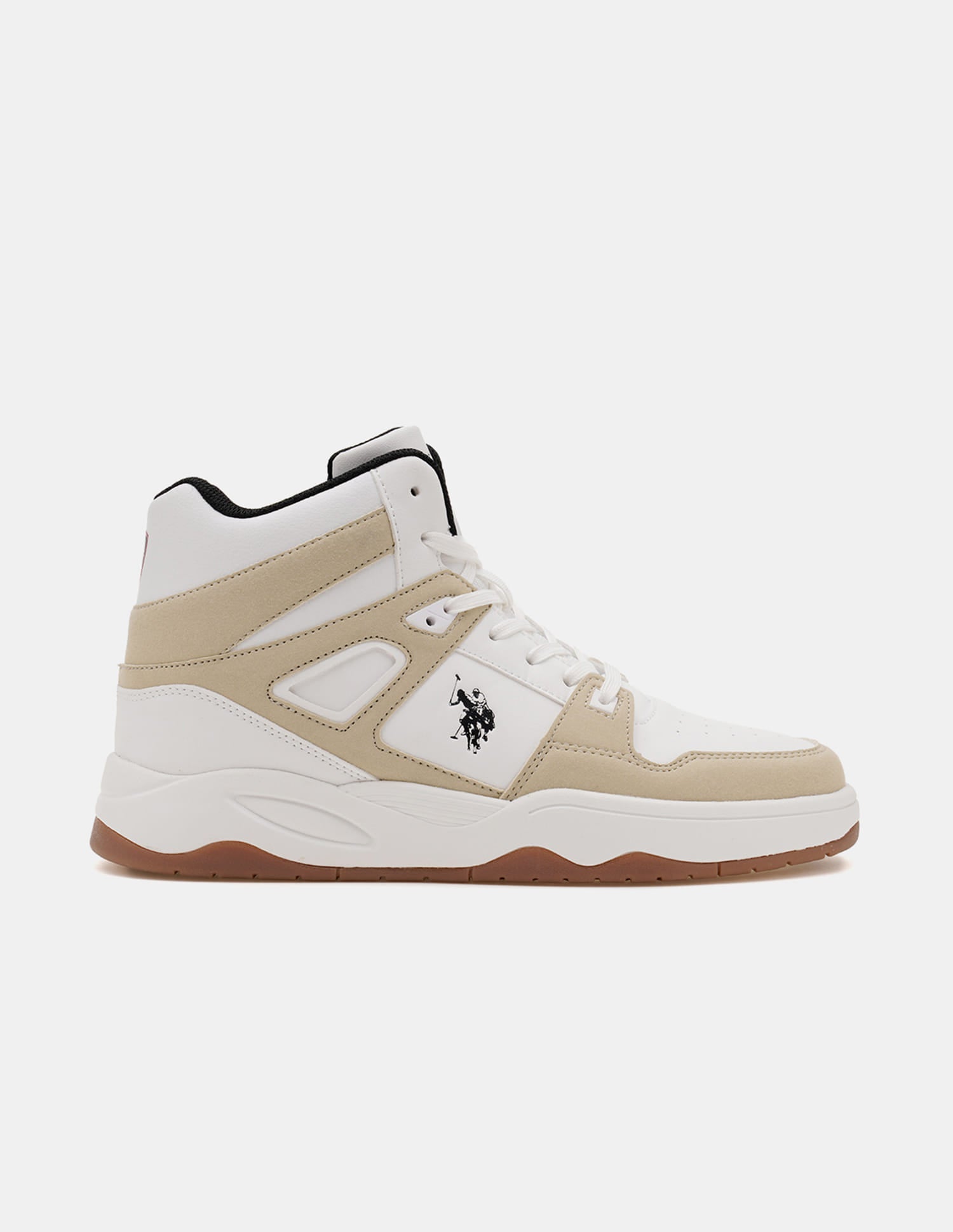 Men Bruce Mid Top Sneakers Beige - U.S. Polo Assn. India | Large