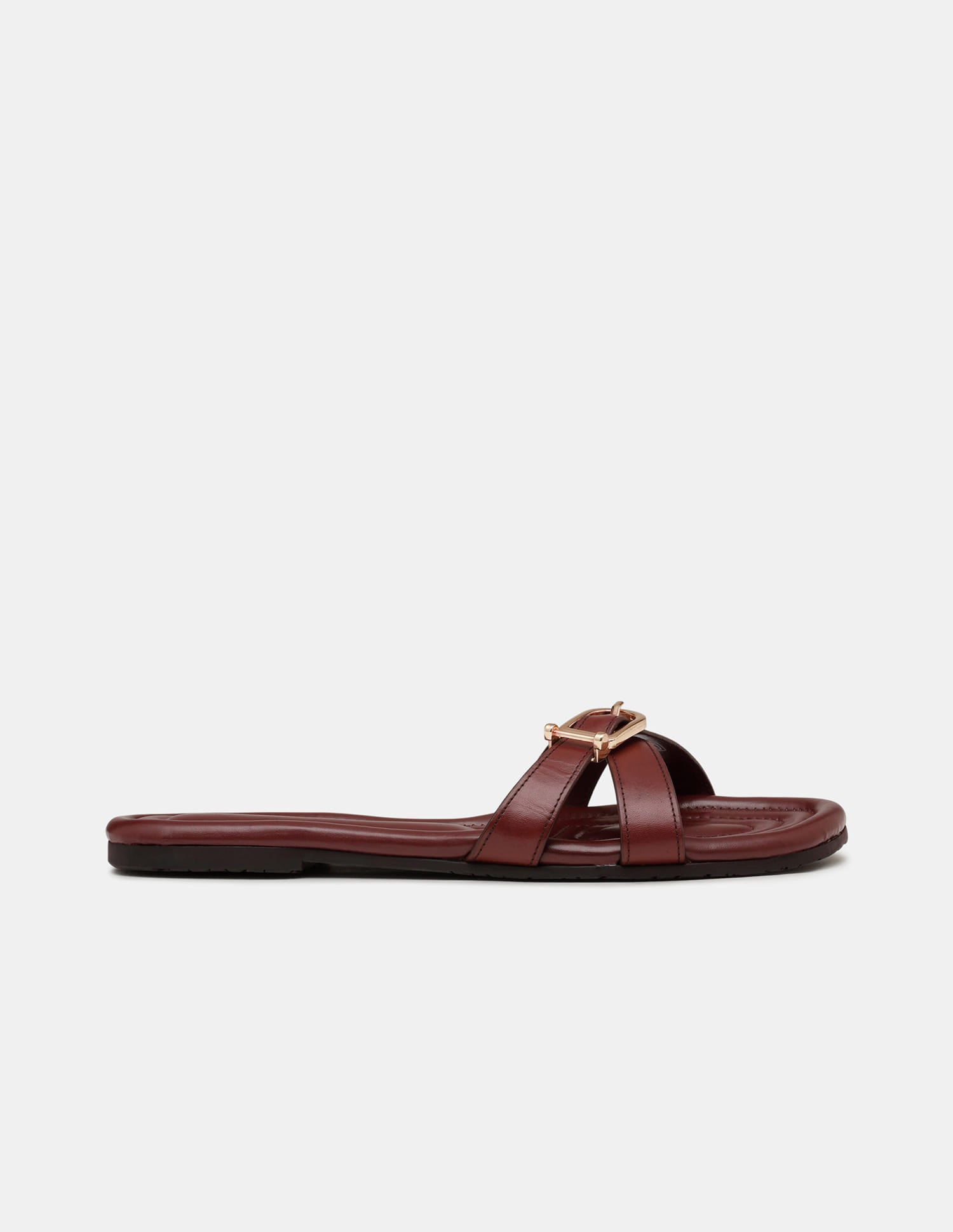 Women Dahye Textured Sole Cross Strap Sandals Burgundy - U.S. Polo Assn. India | Large