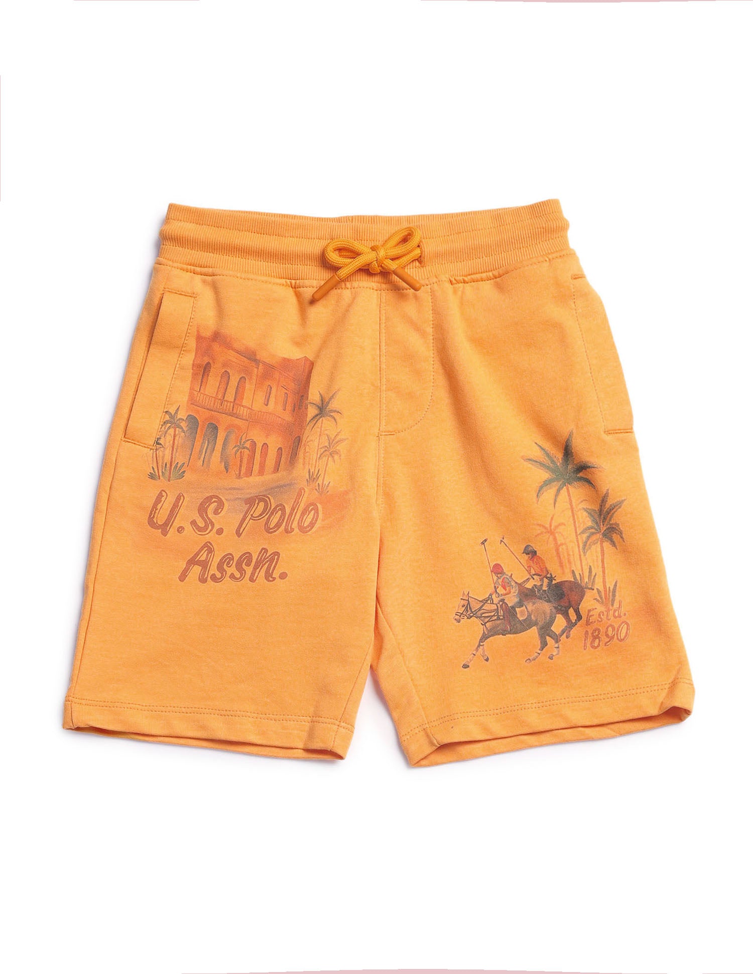 Boys Graphic Printed Shorts Orange - U.S. POLO ASSN. | Large