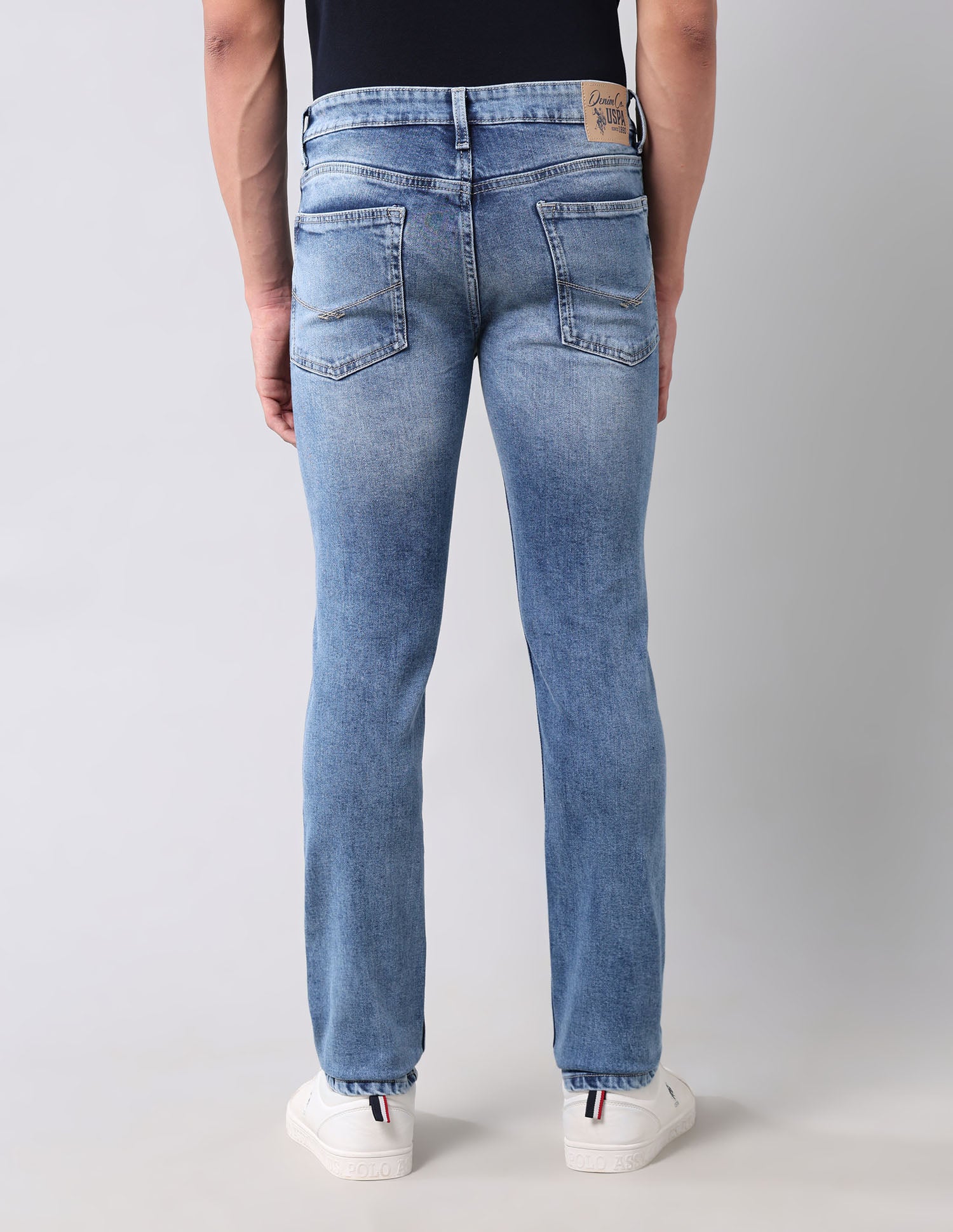 Regallo Skinny Fit Blue Jeans Light Wash - U.S. Polo Assn. India | Large