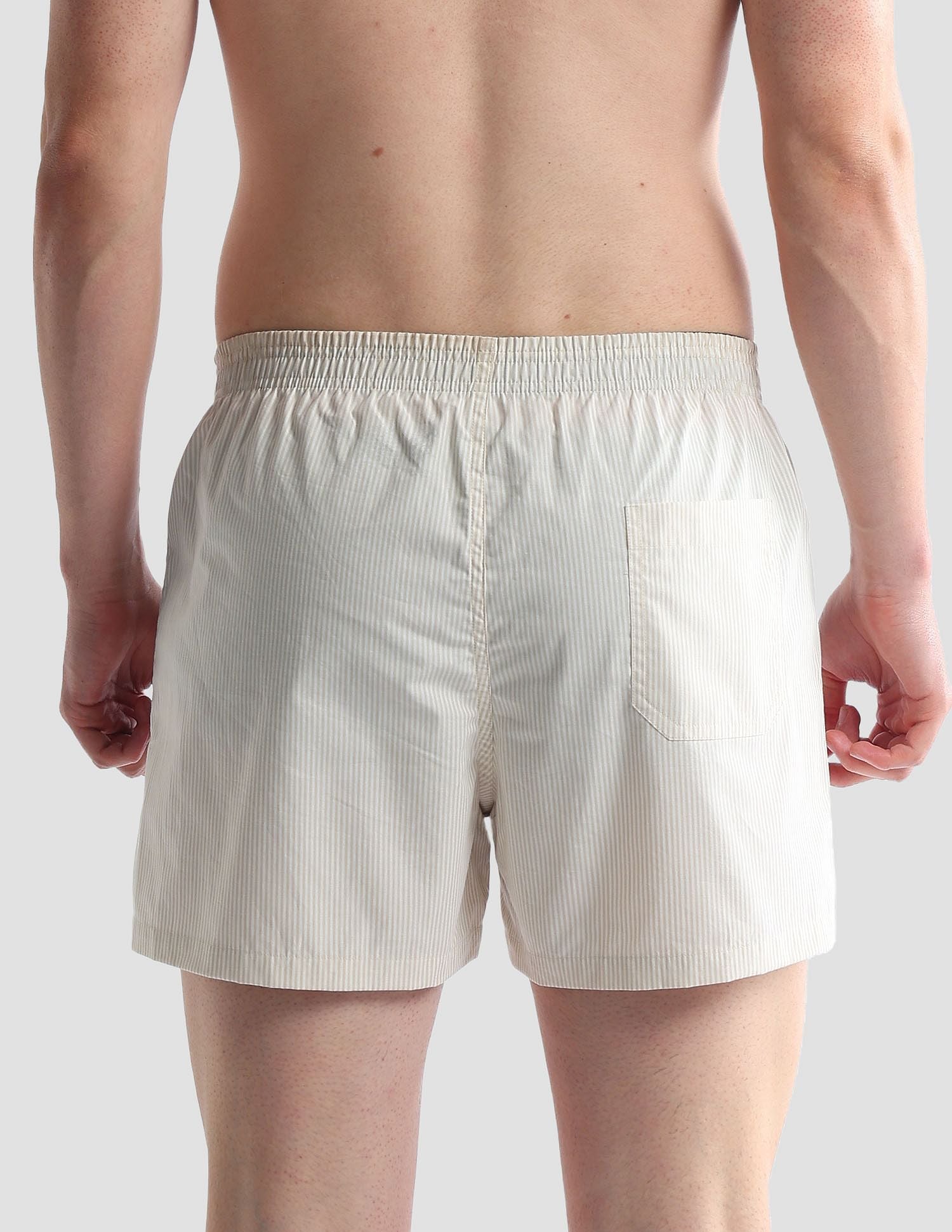Pure Cotton EX004  Boxer Shorts - Pack of 1 Beige and White - U.S. POLO ASSN. | Large
