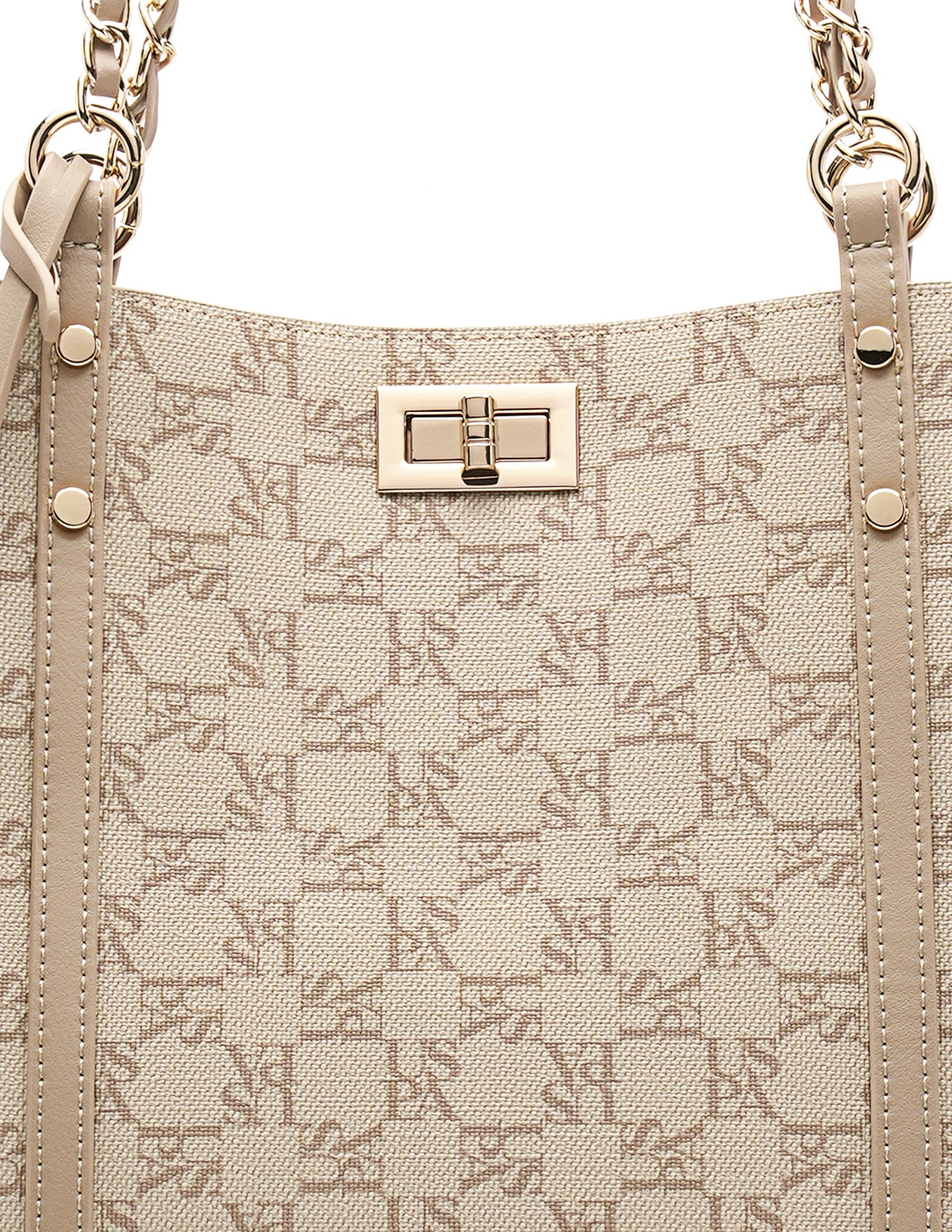 Kylie Monogram Tote Bag Beige - U.S. POLO ASSN. | Large